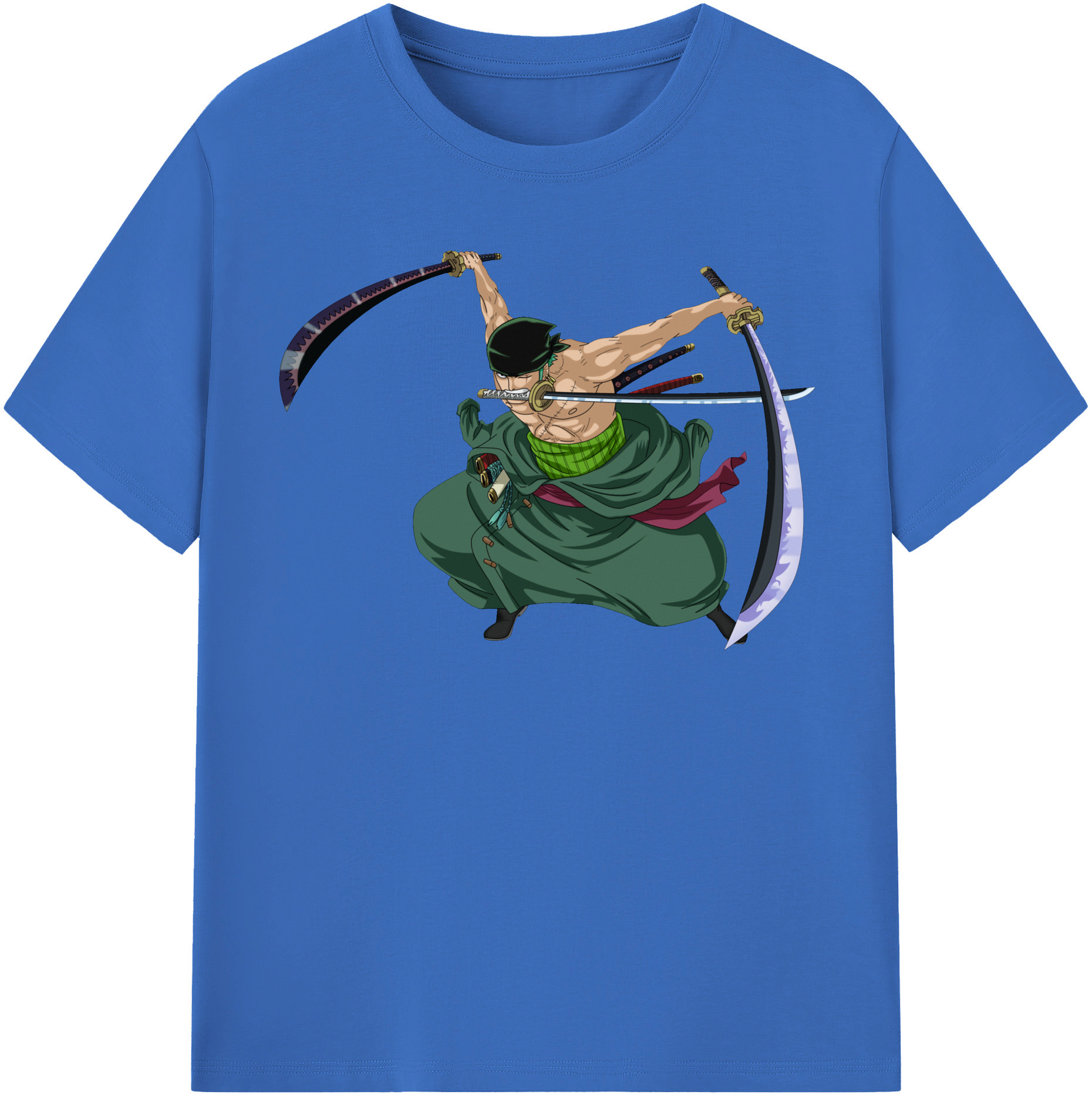 ワンピース ロロノア・ゾロ ONE PIECE Roronoa Zoro 綿100％半袖Tシャツ（フロントプリント）