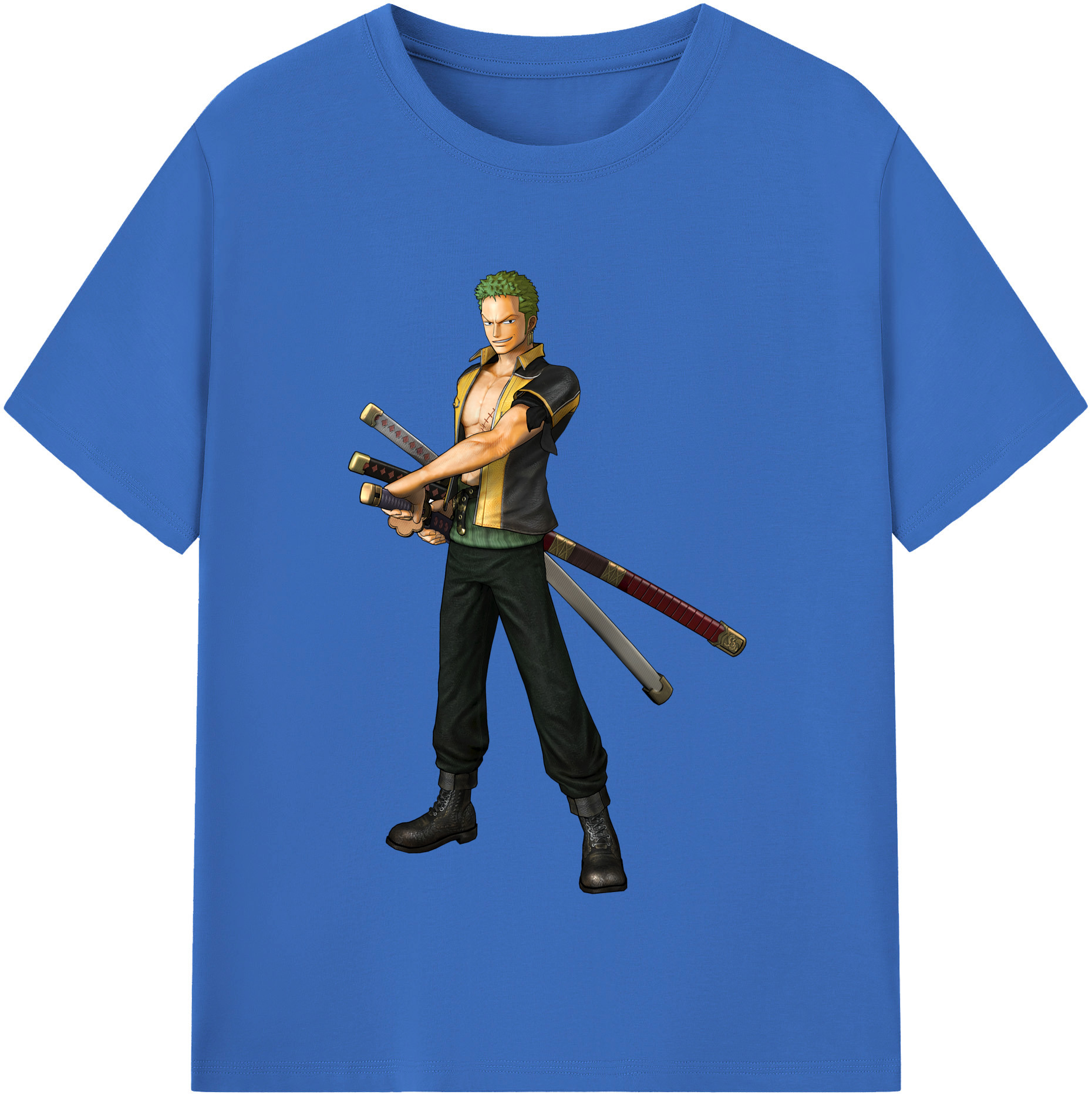 （画像用） ワンピース ロロノア・ゾロ ONE PIECE Roronoa Zoro 綿100％半袖Tシャツ（フロントプリント）
