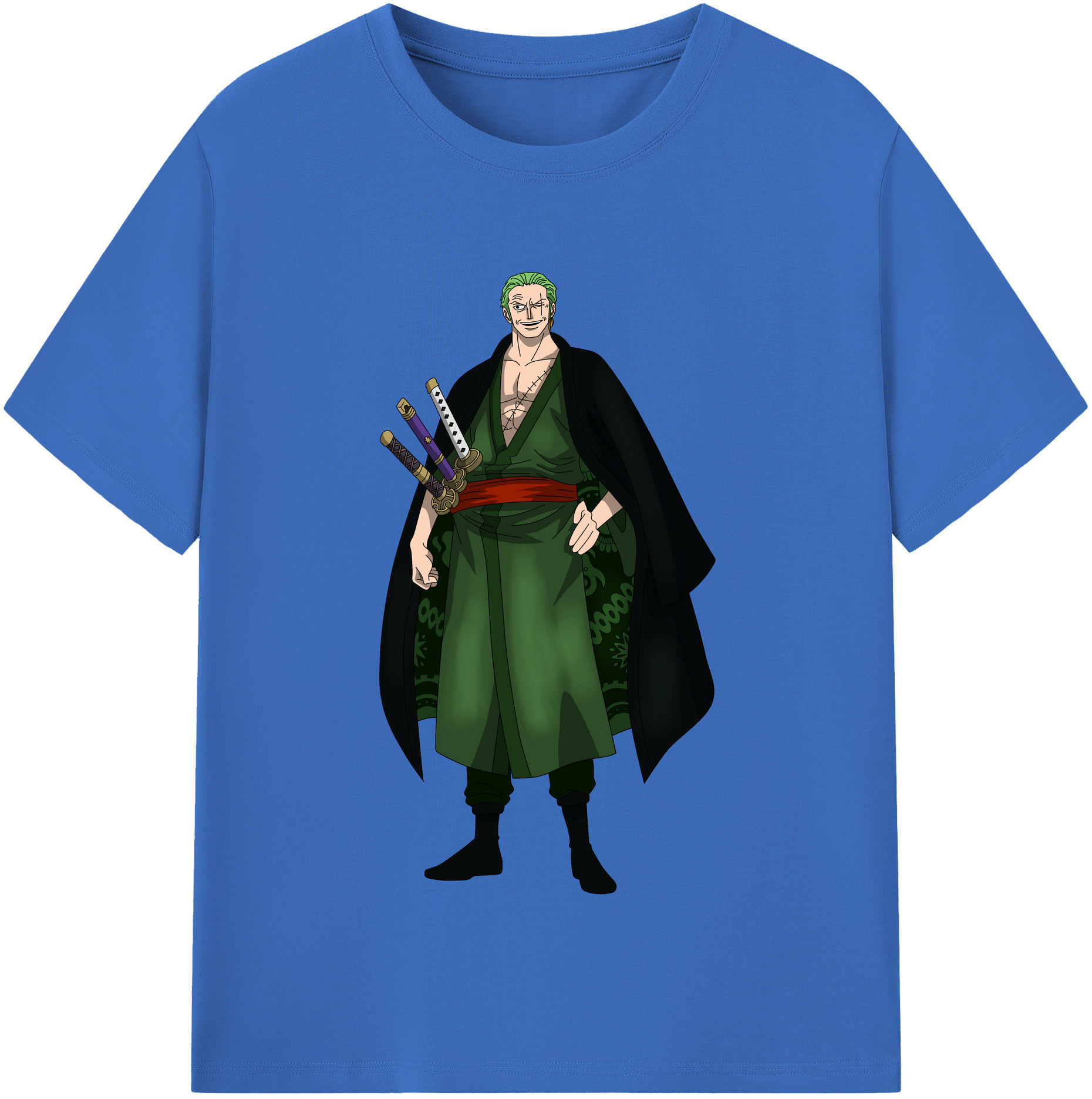 ワンピース ロロノア・ゾロ ONE PIECE Roronoa Zoro 綿100％半袖Tシャツ（フロントプリント）
