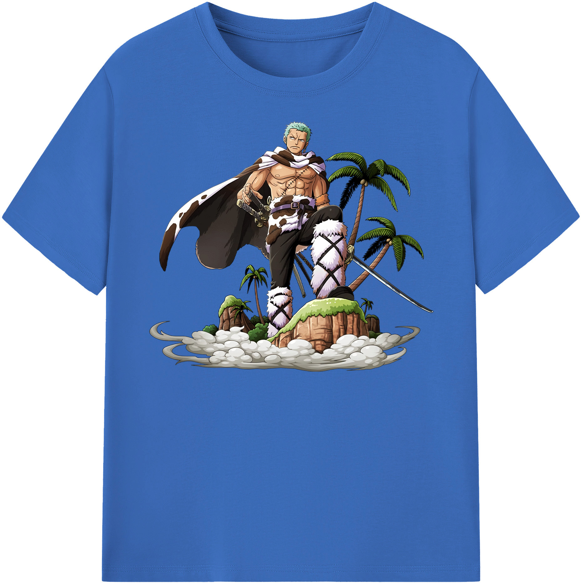 ワンピース ロロノア・ゾロ ONE PIECE Roronoa Zoro 綿100％半袖Tシャツ（フロントプリント）