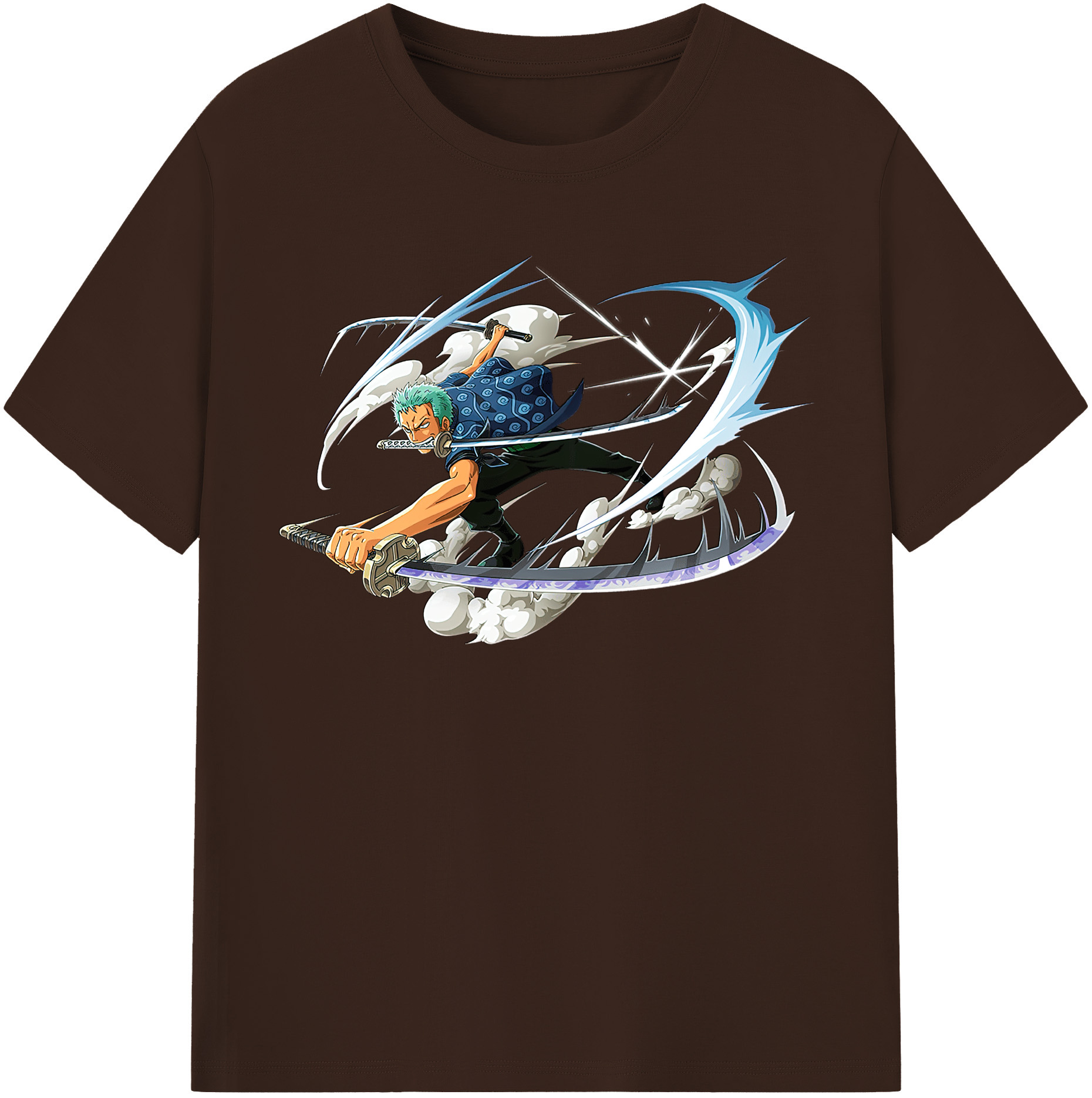 ワンピース ロロノア・ゾロ ONE PIECE Roronoa Zoro 綿100％半袖Tシャツ（フロントプリント）