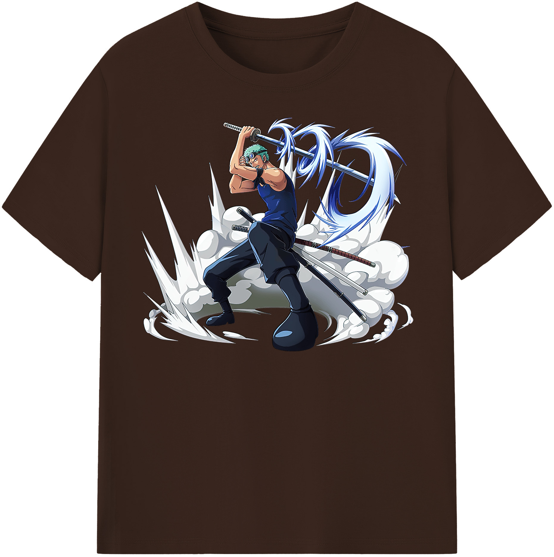 ワンピース ロロノア・ゾロ ONE PIECE Roronoa Zoro 綿100％半袖Tシャツ（フロントプリント）