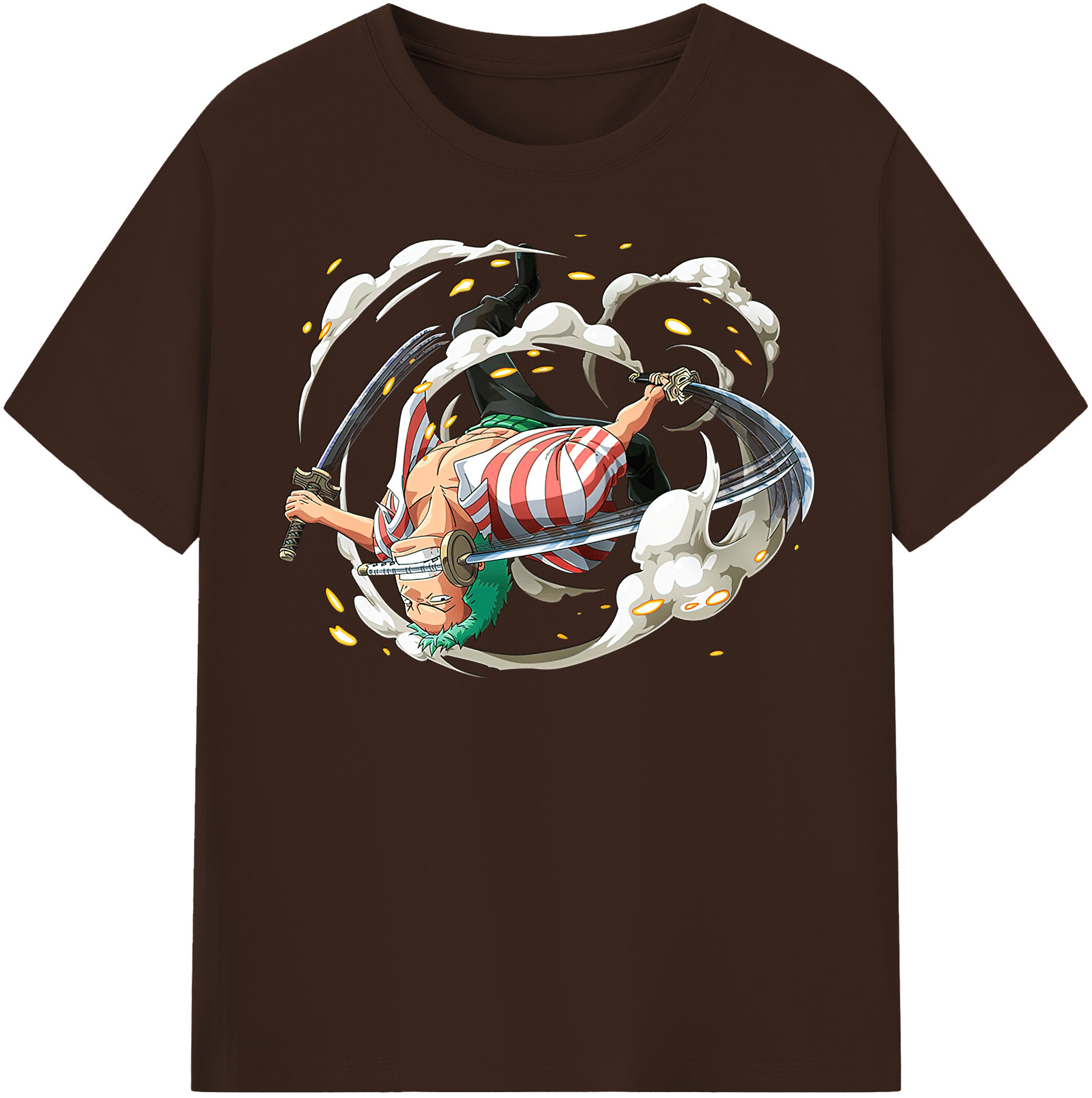 ワンピース ロロノア・ゾロ ONE PIECE Roronoa Zoro 綿100％半袖Tシャツ（フロントプリント）