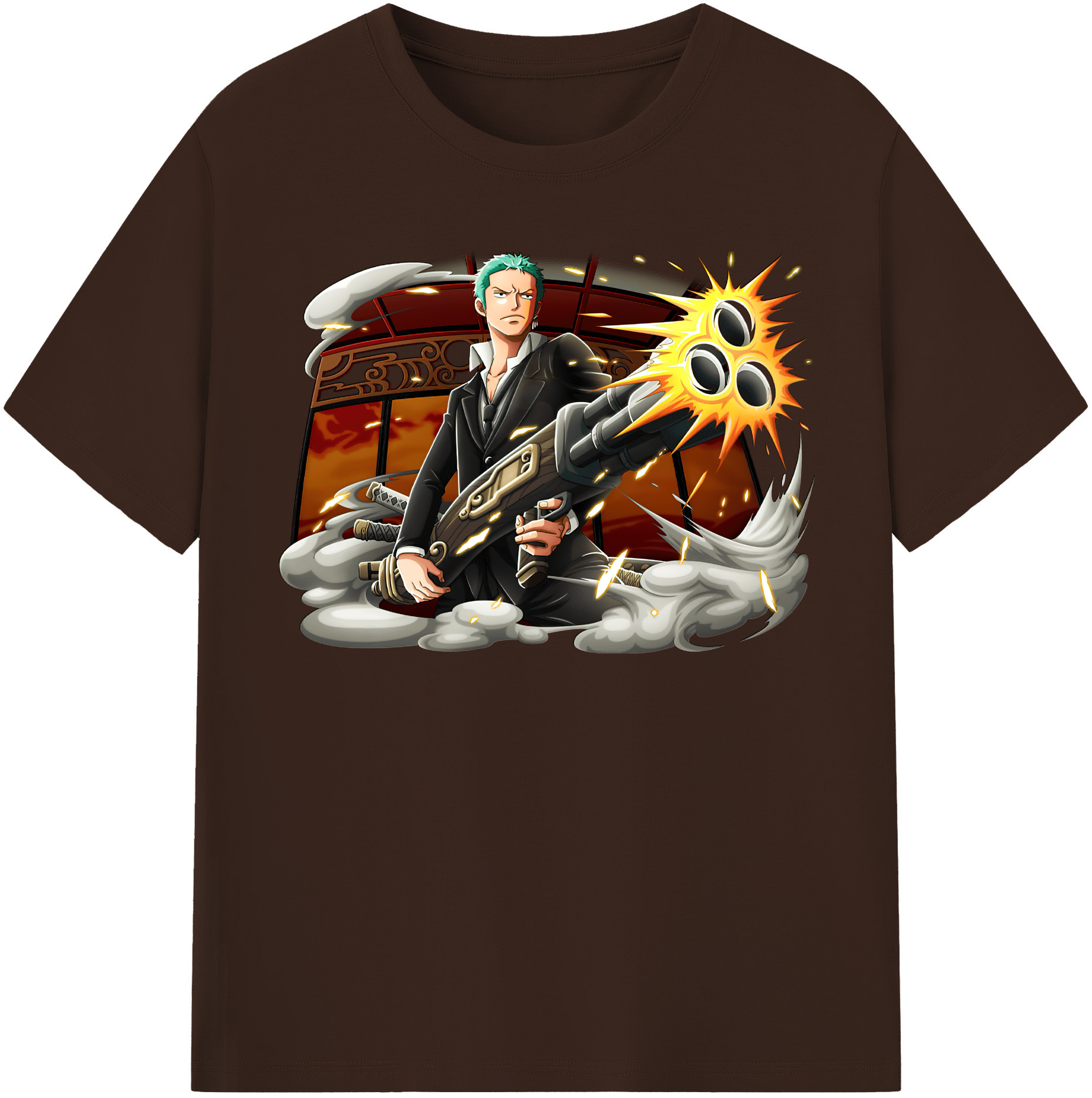 ワンピース ロロノア・ゾロ ONE PIECE Roronoa Zoro 綿100％半袖Tシャツ（フロントプリント）