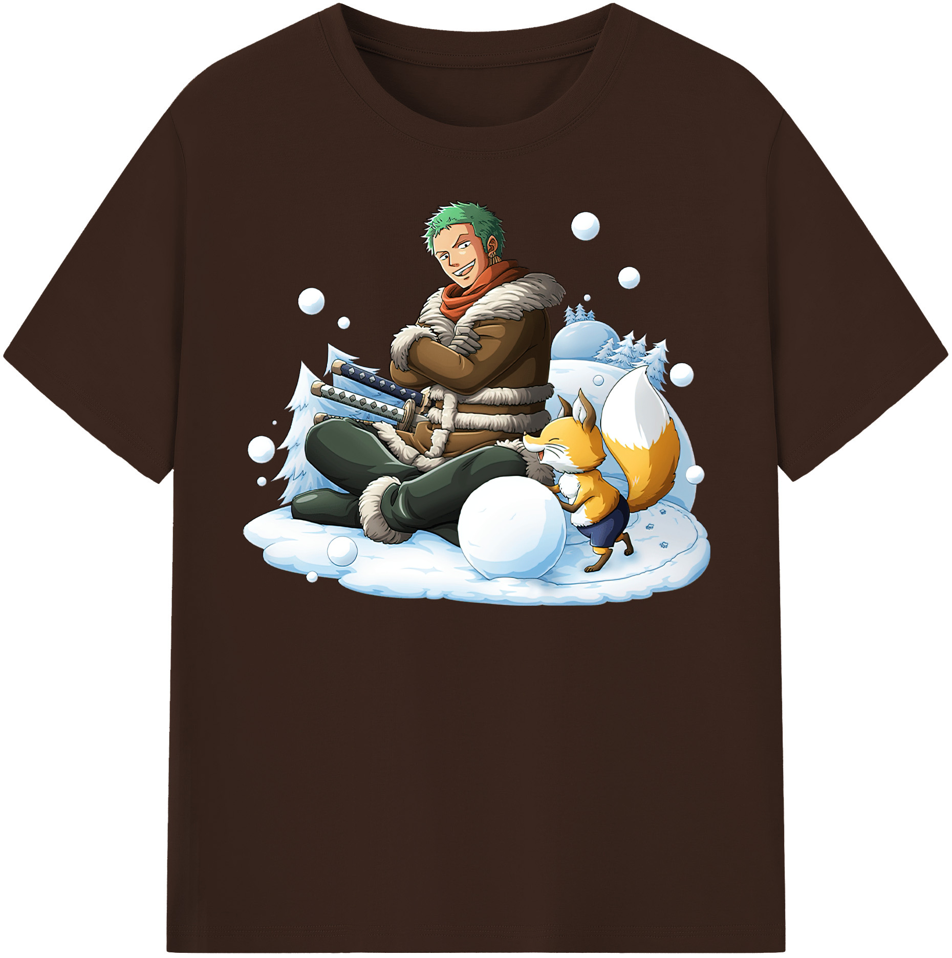 ワンピース ロロノア・ゾロ ONE PIECE Roronoa Zoro 綿100％半袖Tシャツ（フロントプリント）