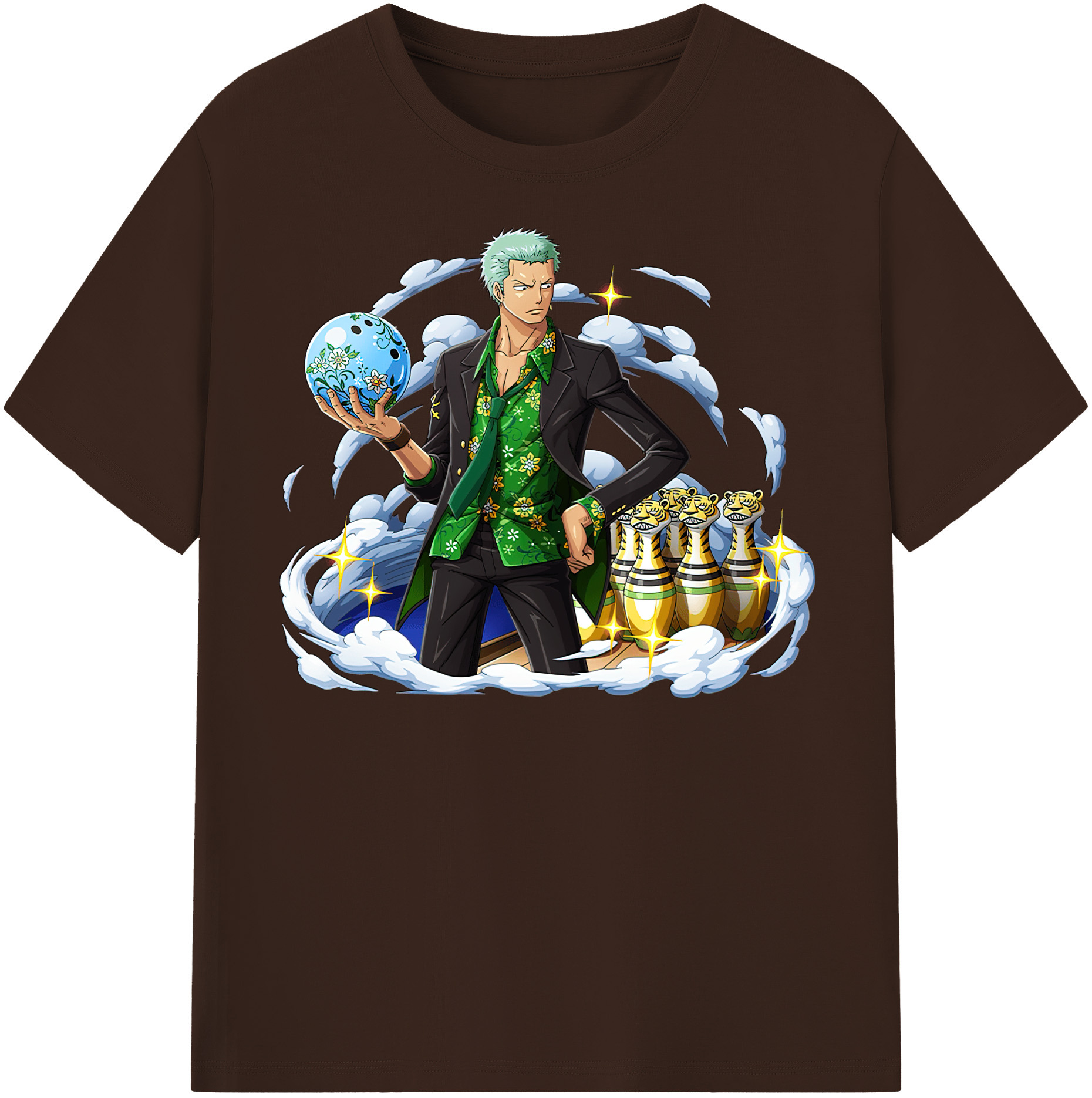 ワンピース ロロノア・ゾロ ONE PIECE Roronoa Zoro 綿100％半袖Tシャツ（フロントプリント）