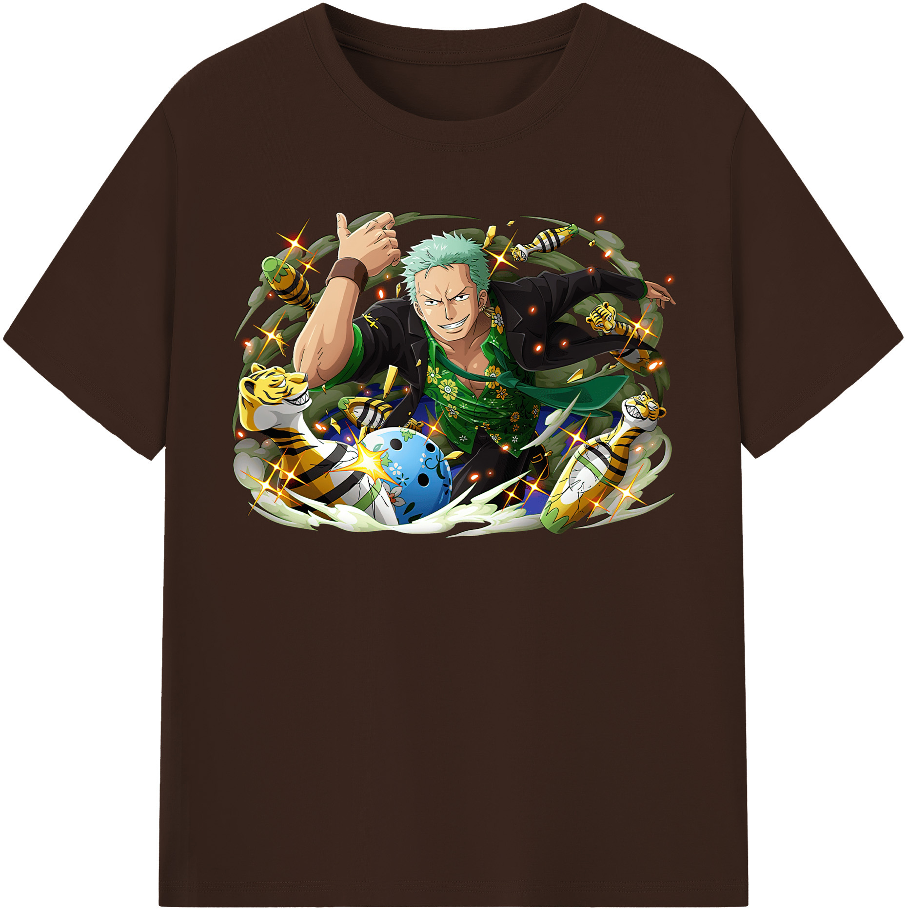 ワンピース ロロノア・ゾロ ONE PIECE Roronoa Zoro 綿100％半袖Tシャツ（フロントプリント）