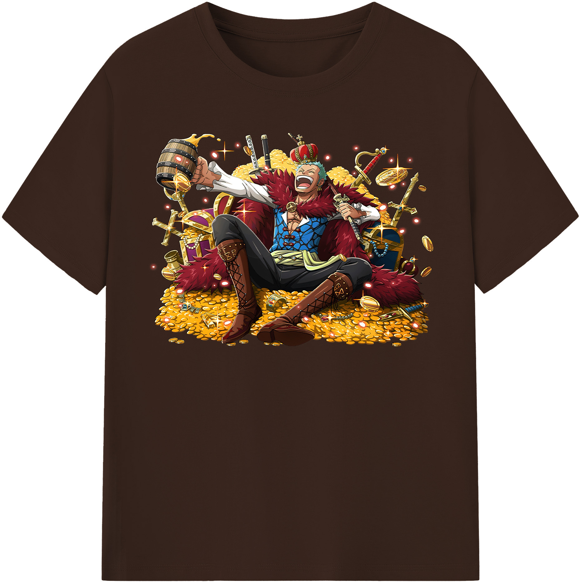 ワンピース ロロノア・ゾロ ONE PIECE Roronoa Zoro 綿100％半袖Tシャツ（フロントプリント）