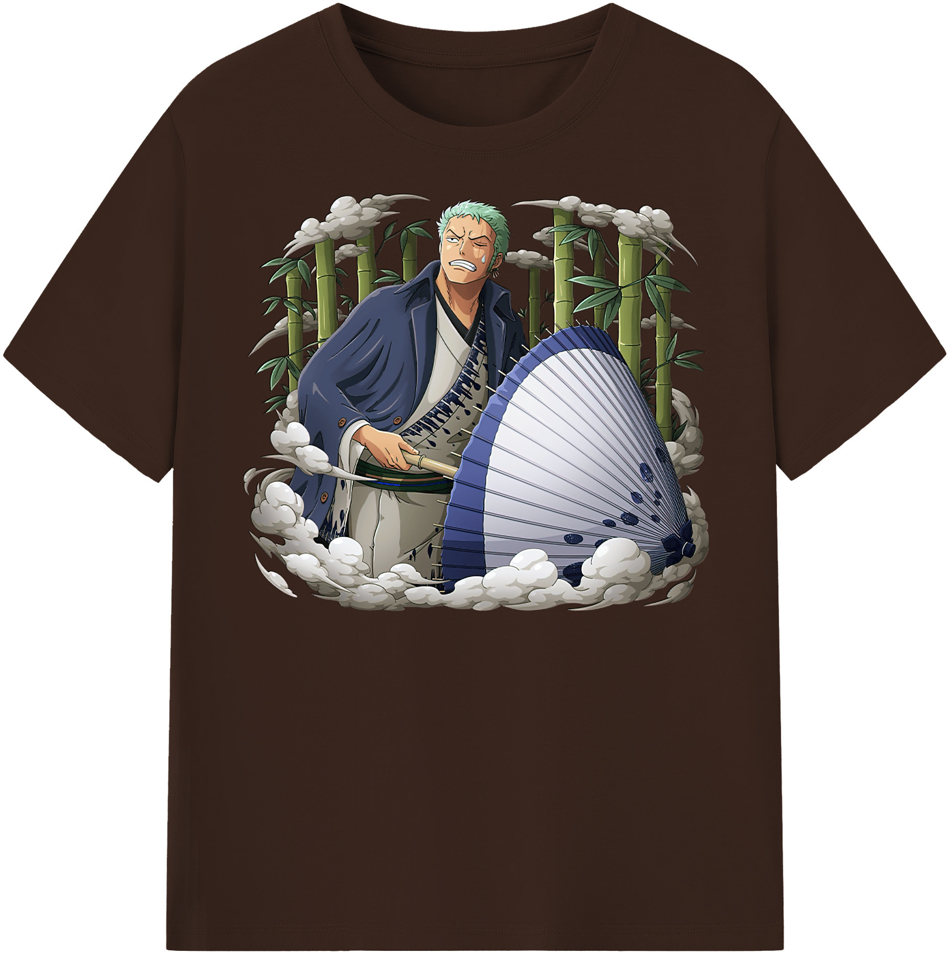 ワンピース ロロノア・ゾロ ONE PIECE Roronoa Zoro 綿100％半袖Tシャツ（フロントプリント）