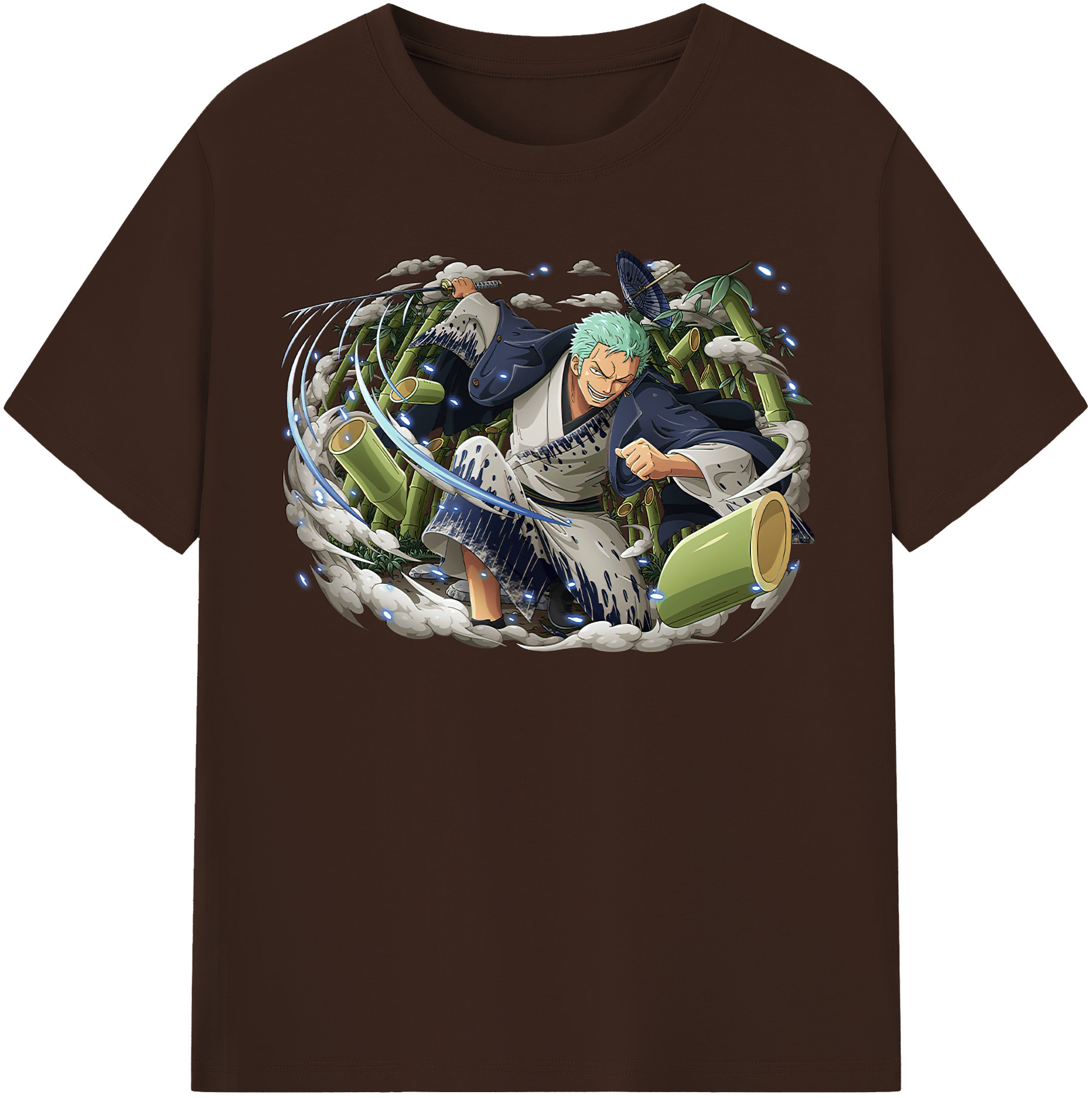 ワンピース ロロノア・ゾロ ONE PIECE Roronoa Zoro 綿100％半袖Tシャツ（フロントプリント）