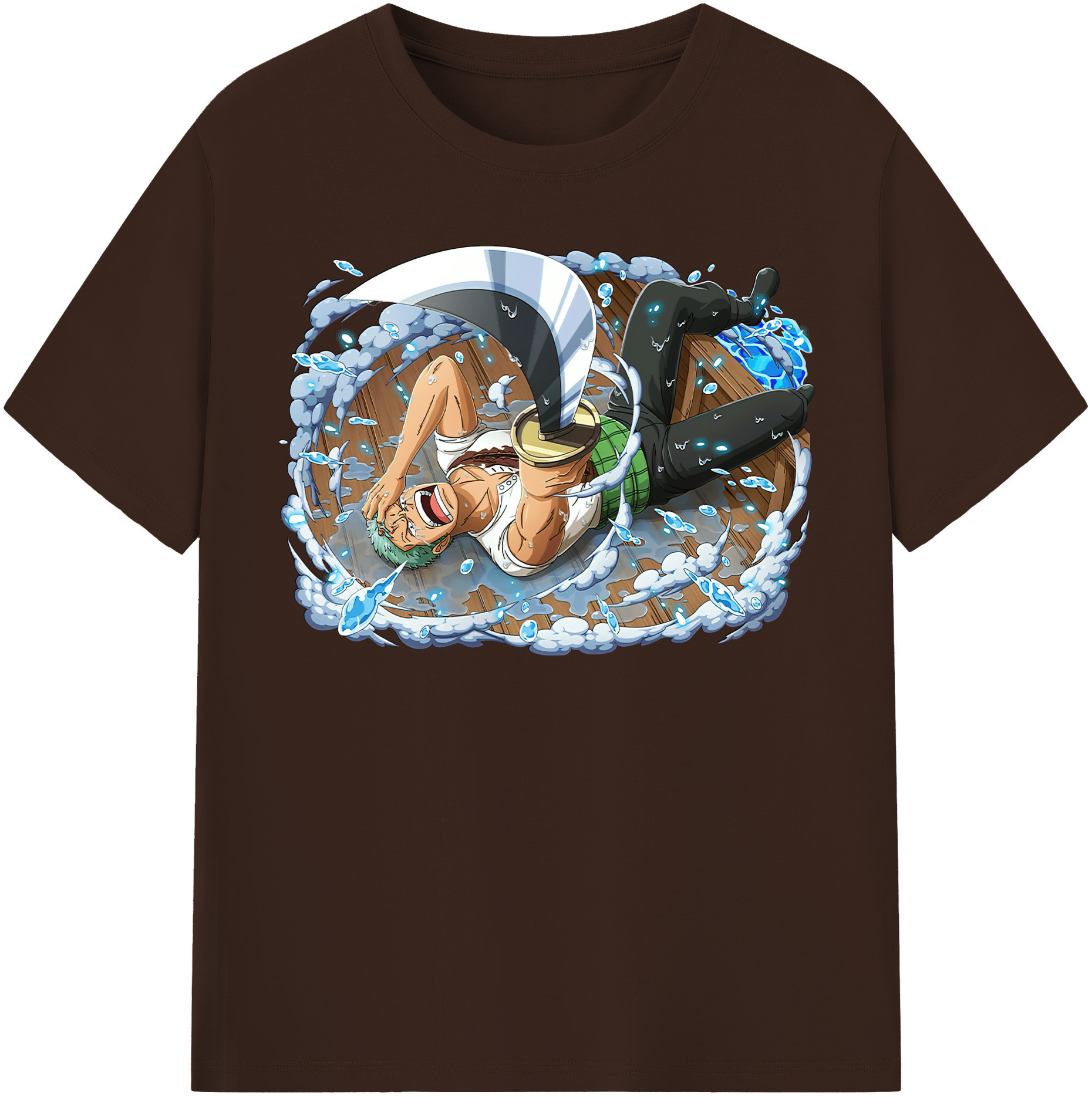ワンピース ロロノア・ゾロ ONE PIECE Roronoa Zoro 綿100％半袖Tシャツ（フロントプリント）