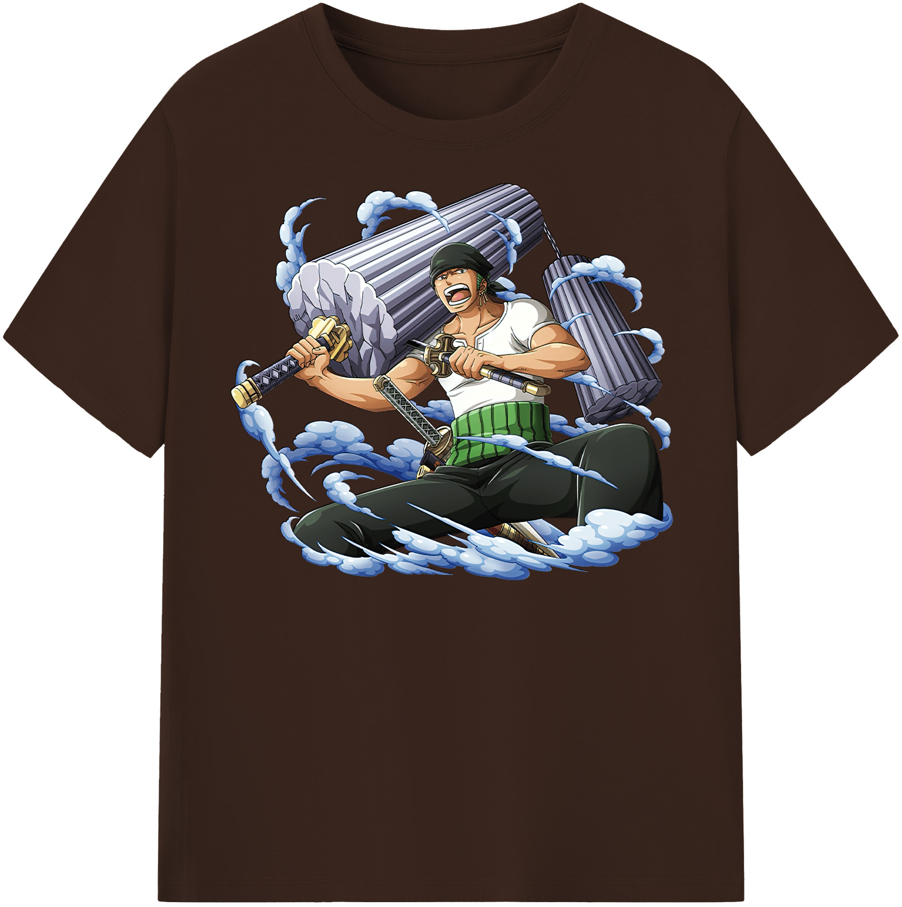 ワンピース ロロノア・ゾロ ONE PIECE Roronoa Zoro 綿100％半袖Tシャツ（フロントプリント）