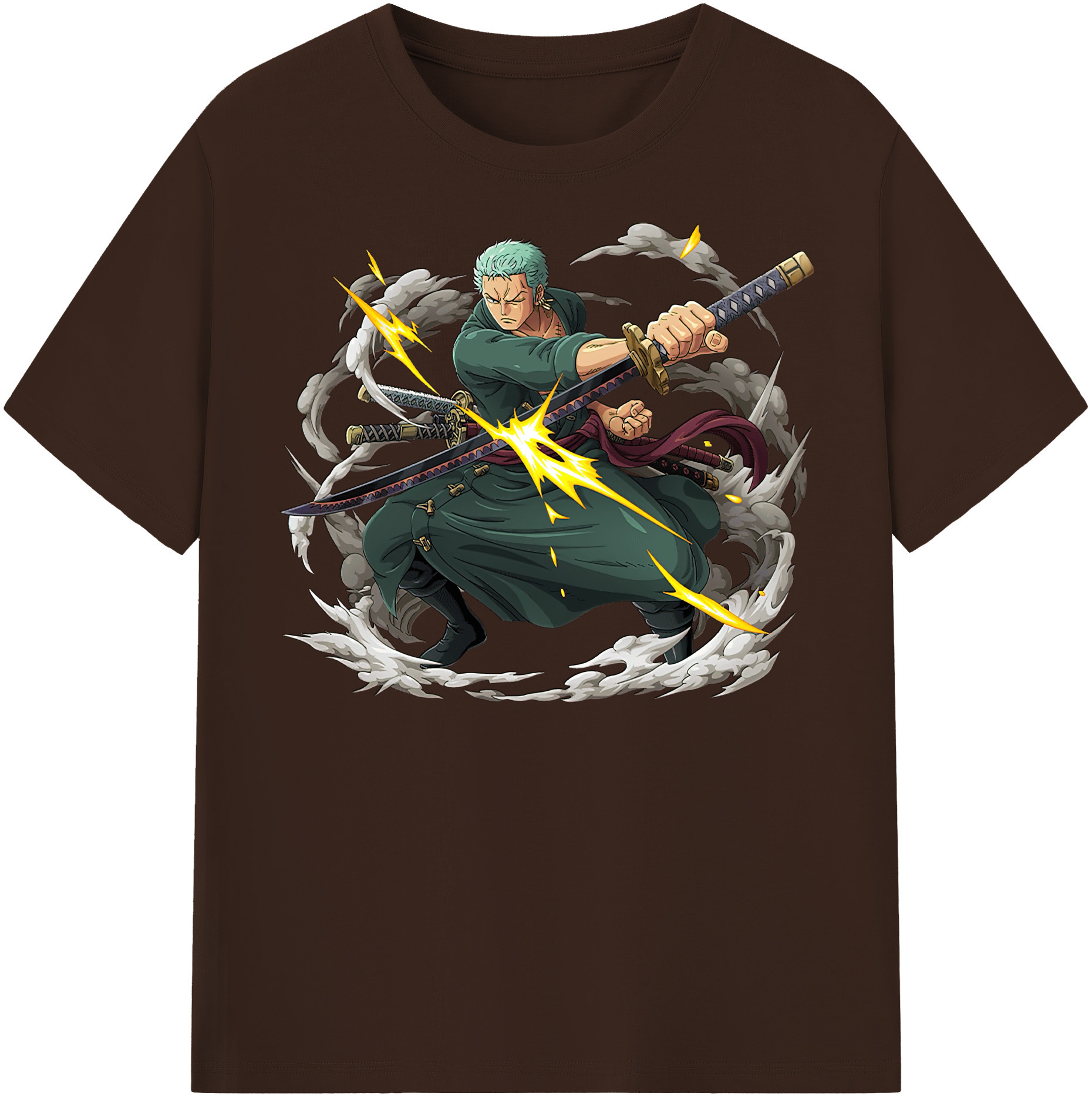 ワンピース ロロノア・ゾロ ONE PIECE Roronoa Zoro 綿100％半袖Tシャツ（フロントプリント）