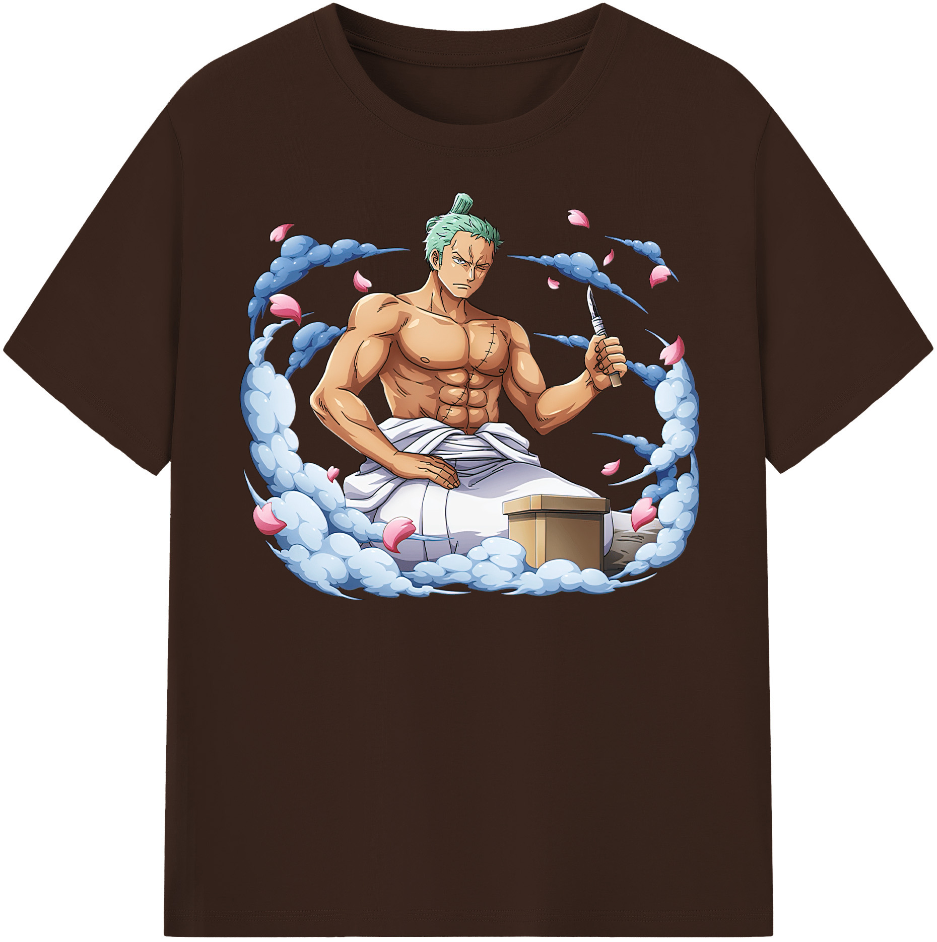 ワンピース ロロノア・ゾロ ONE PIECE Roronoa Zoro 綿100％半袖Tシャツ（フロントプリント）