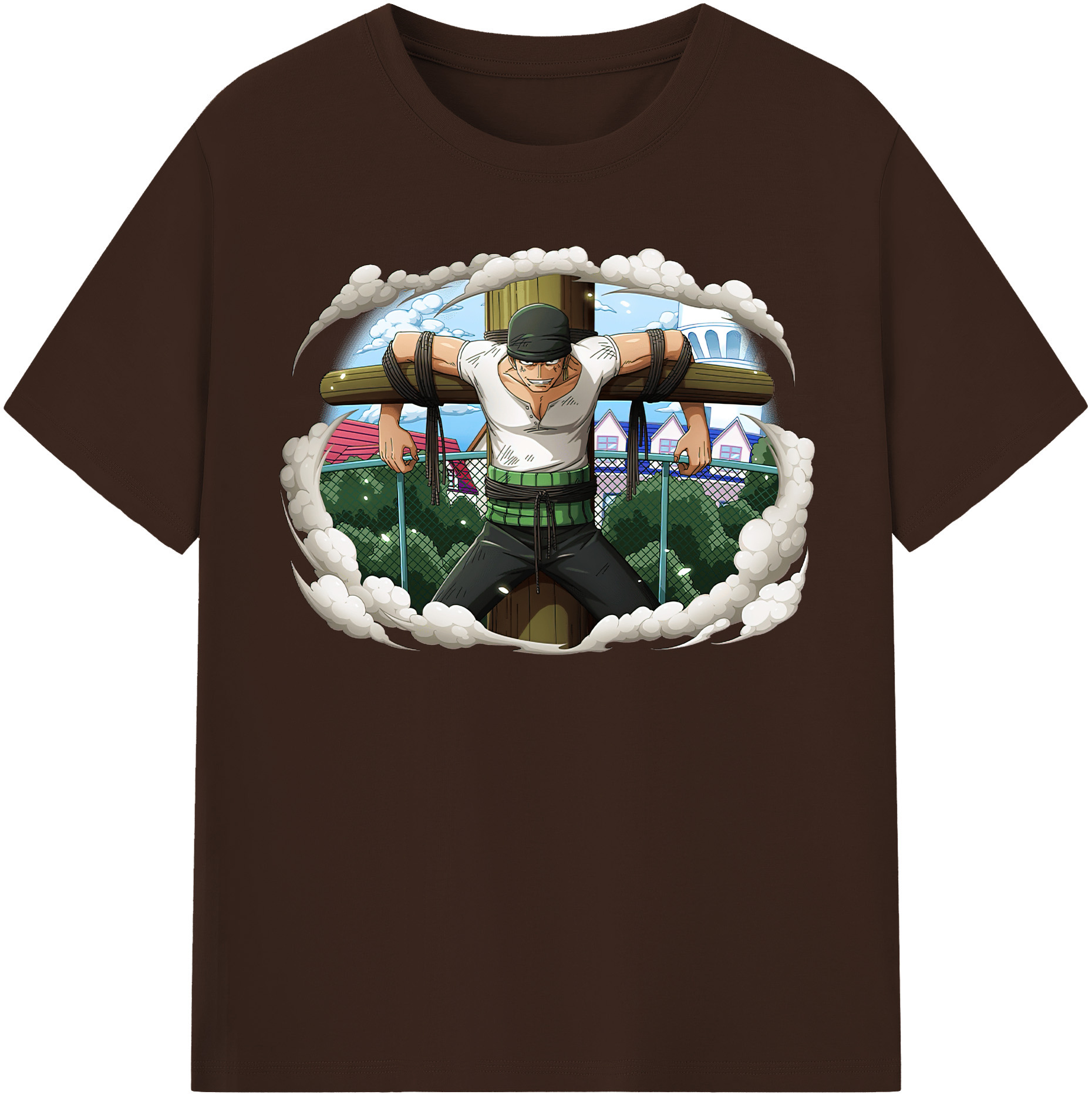 ワンピース ロロノア・ゾロ ONE PIECE Roronoa Zoro 綿100％半袖Tシャツ（フロントプリント）