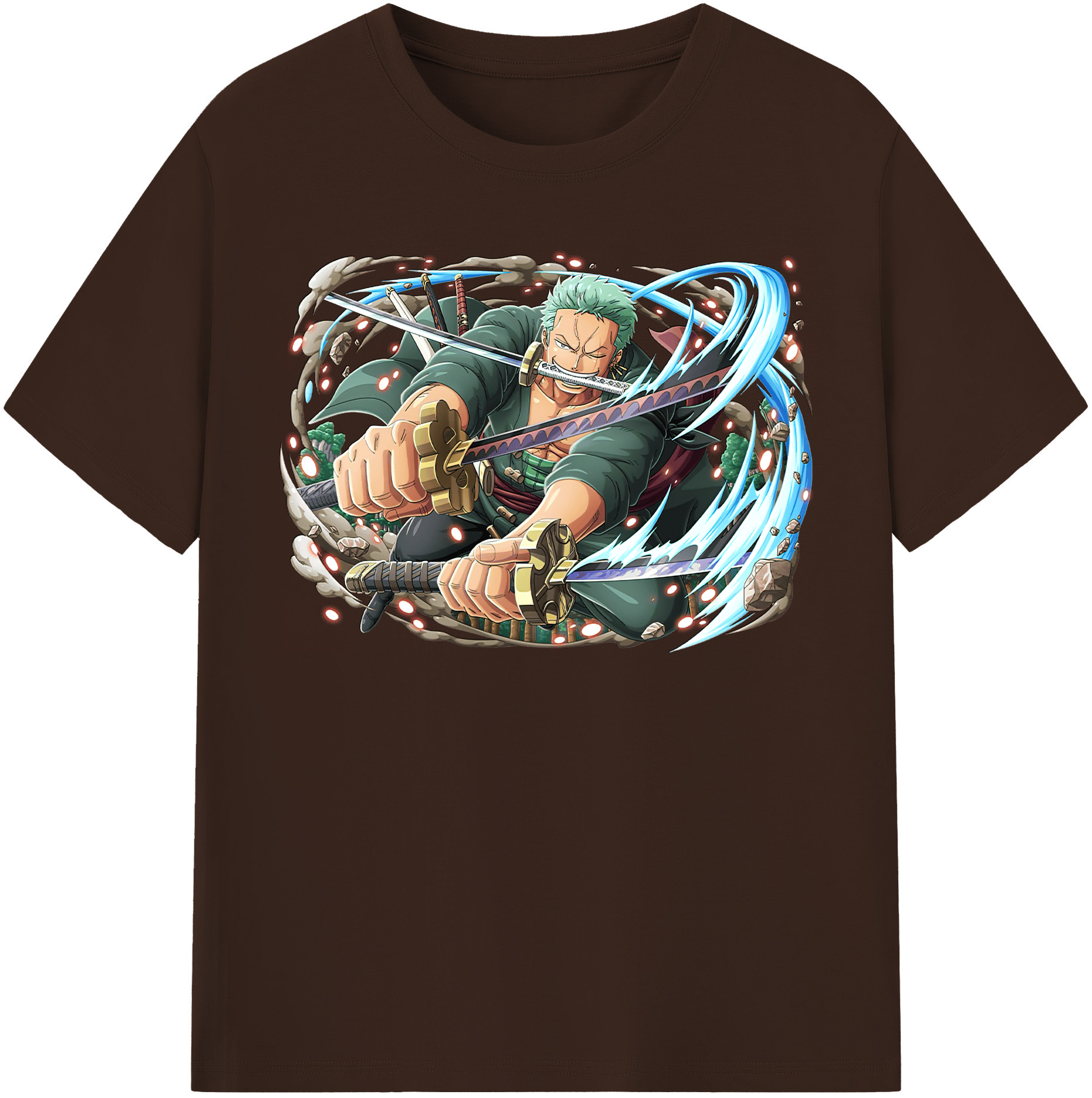 ワンピース ロロノア・ゾロ ONE PIECE Roronoa Zoro 綿100％半袖Tシャツ（フロントプリント）