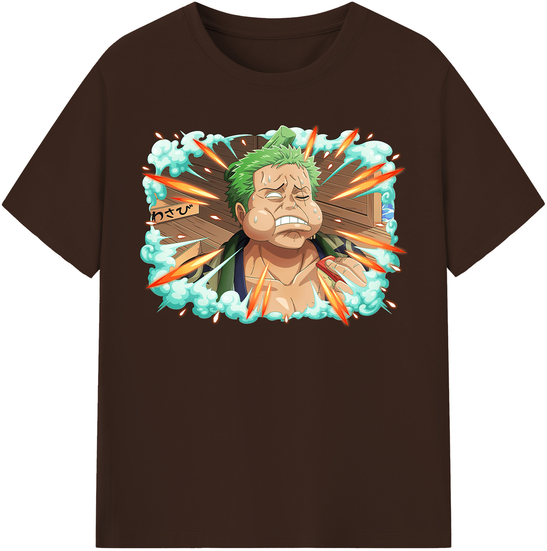 ワンピース ロロノア・ゾロ ONE PIECE Roronoa Zoro 綿100％半袖Tシャツ（フロントプリント）