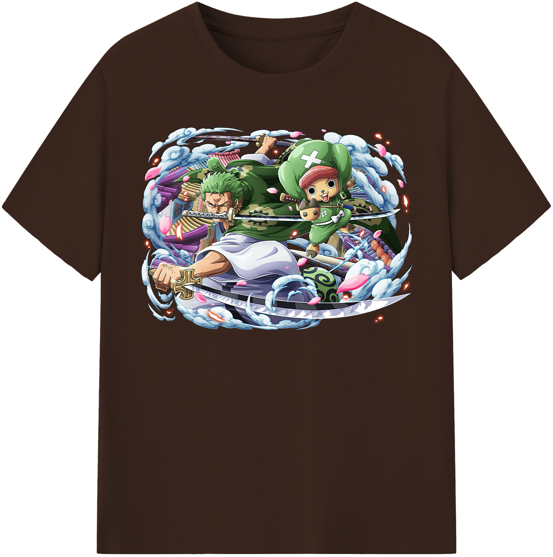 ワンピース ロロノア・ゾロ ONE PIECE Roronoa Zoro 綿100％半袖Tシャツ（フロントプリント）