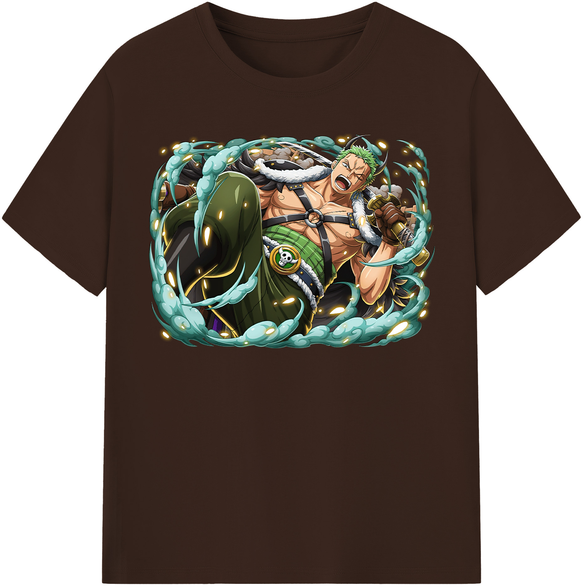 ワンピース ロロノア・ゾロ ONE PIECE Roronoa Zoro 綿100％半袖Tシャツ（フロントプリント）