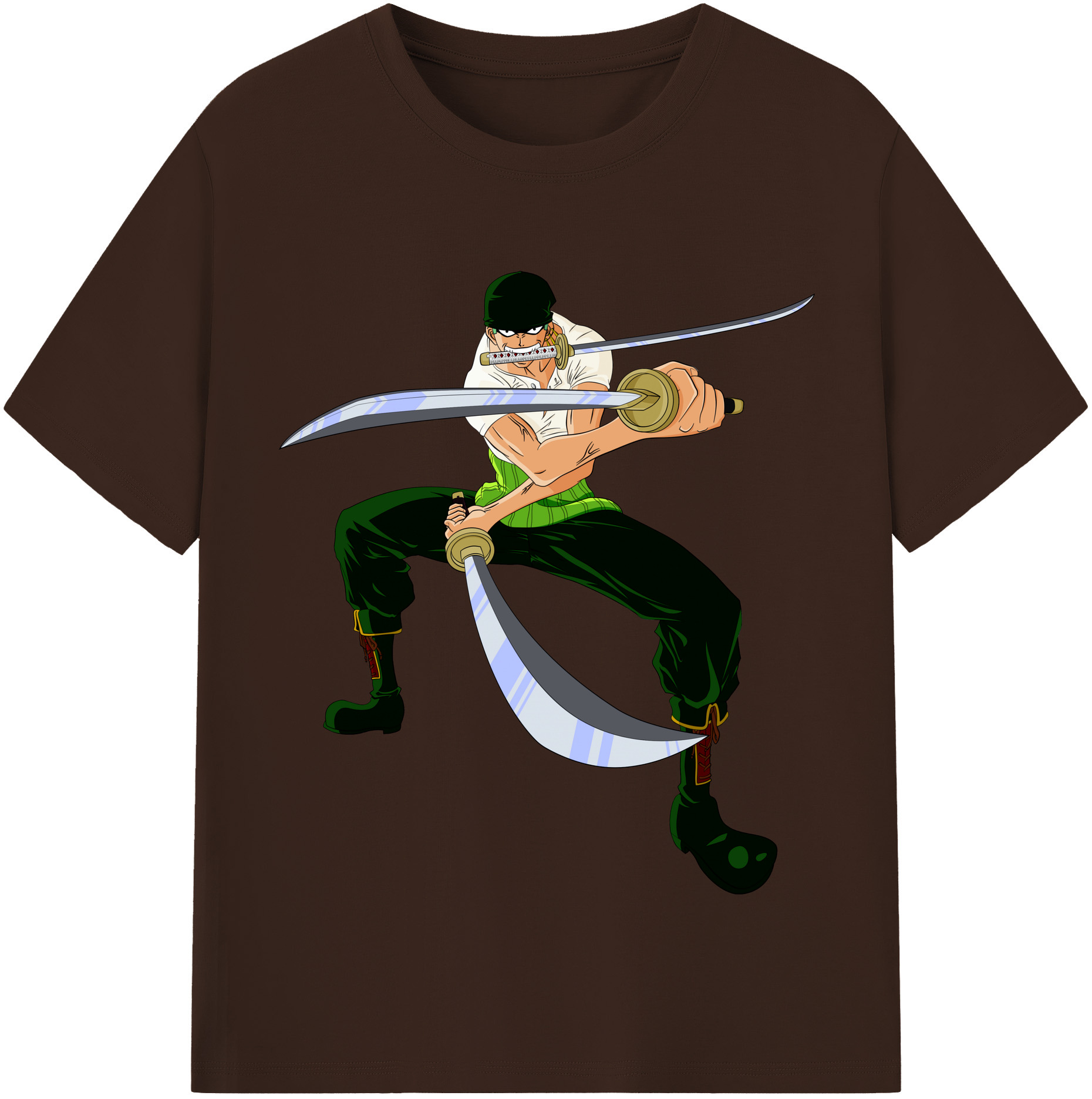 ワンピース ロロノア・ゾロ ONE PIECE Roronoa Zoro 綿100％半袖Tシャツ（フロントプリント）