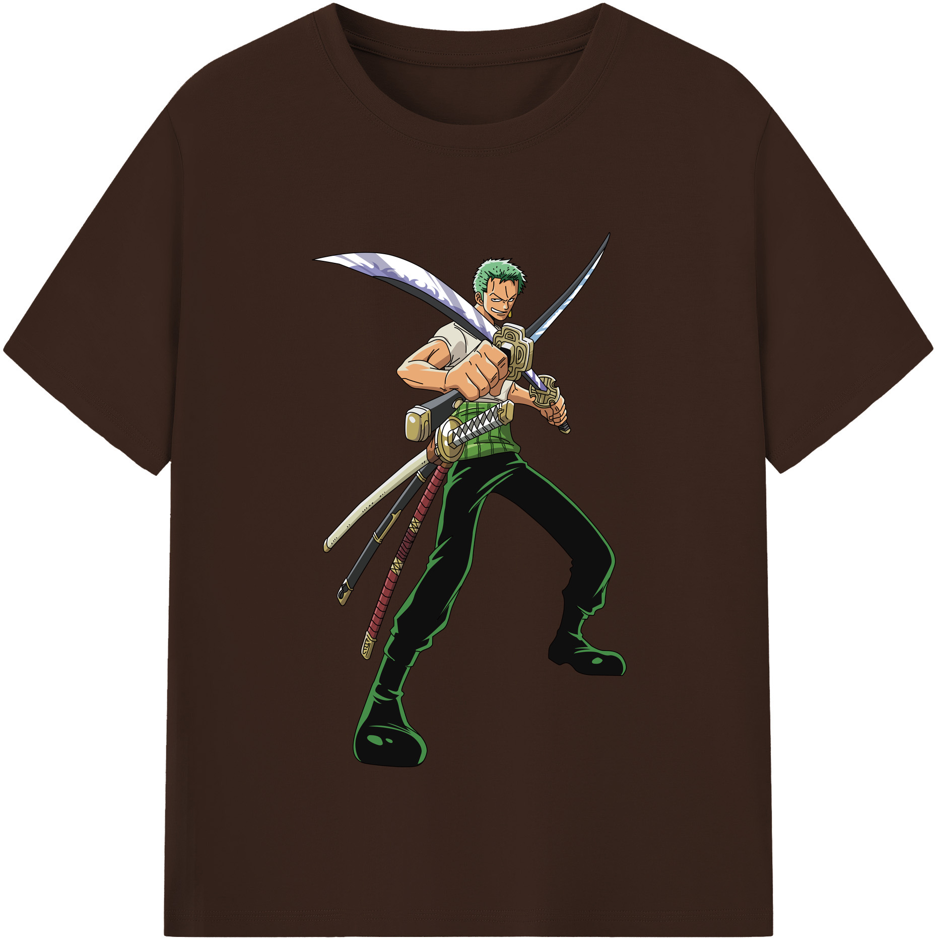 ワンピース ロロノア・ゾロ ONE PIECE Roronoa Zoro 綿100％半袖Tシャツ（フロントプリント）