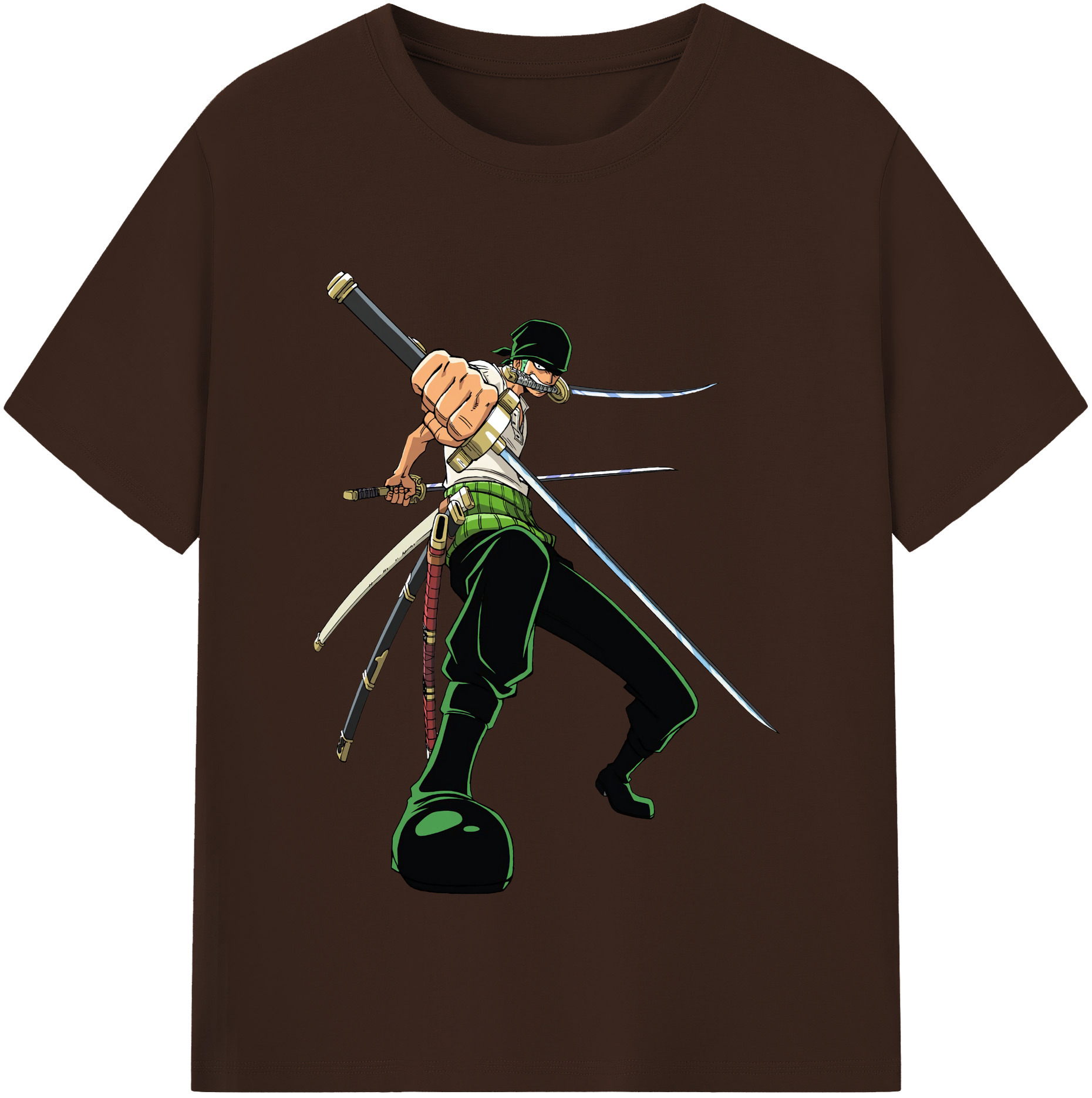 ワンピース ロロノア・ゾロ ONE PIECE Roronoa Zoro 綿100％半袖Tシャツ（フロントプリント）