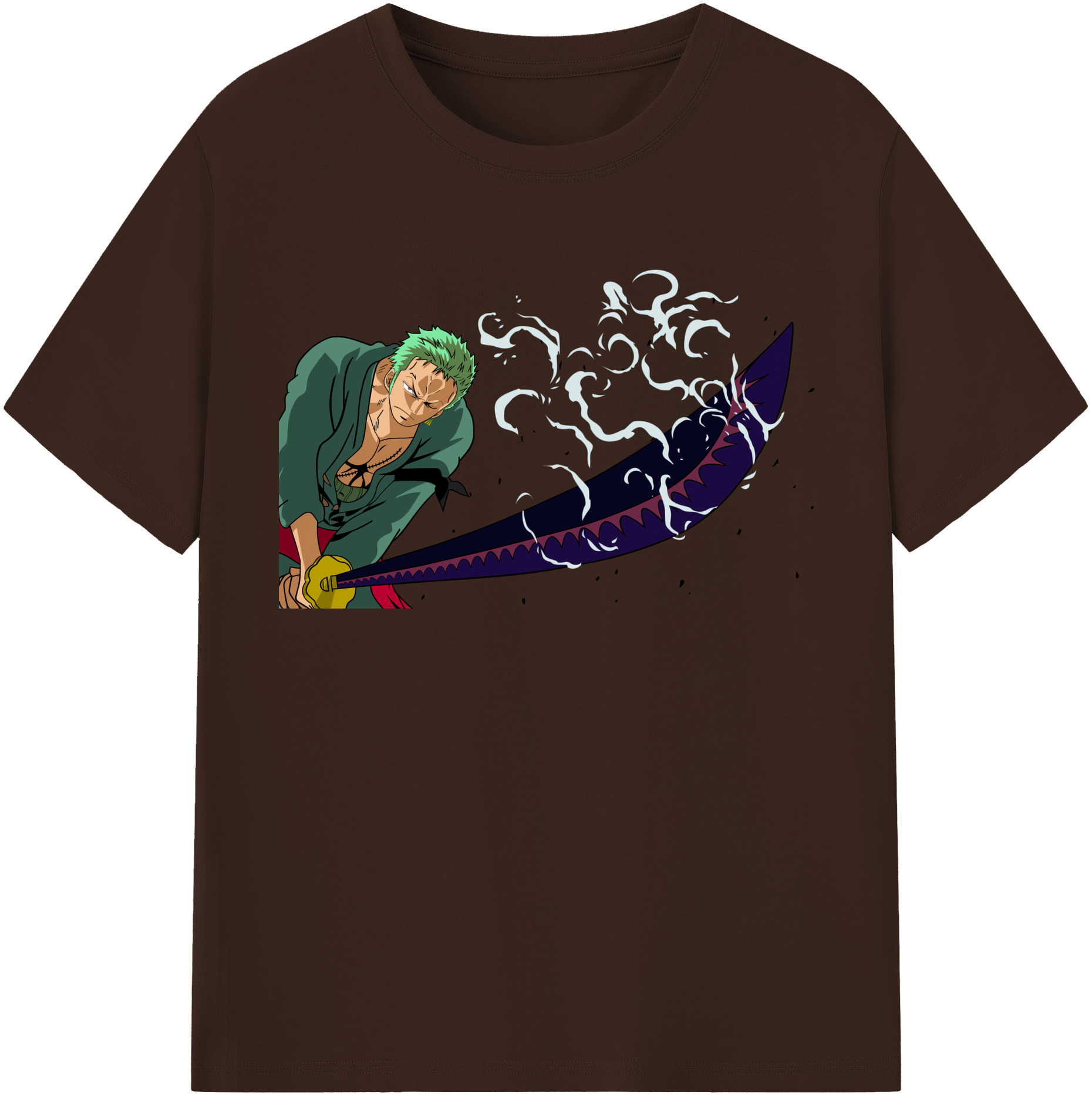 ワンピース ロロノア・ゾロ ONE PIECE Roronoa Zoro 綿100％半袖Tシャツ（フロントプリント）