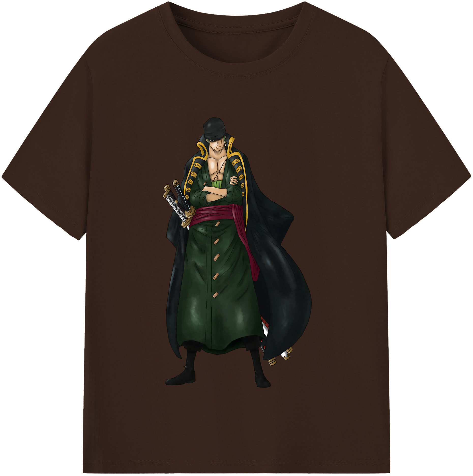 ワンピース ロロノア・ゾロ ONE PIECE Roronoa Zoro 綿100％半袖Tシャツ（フロントプリント）