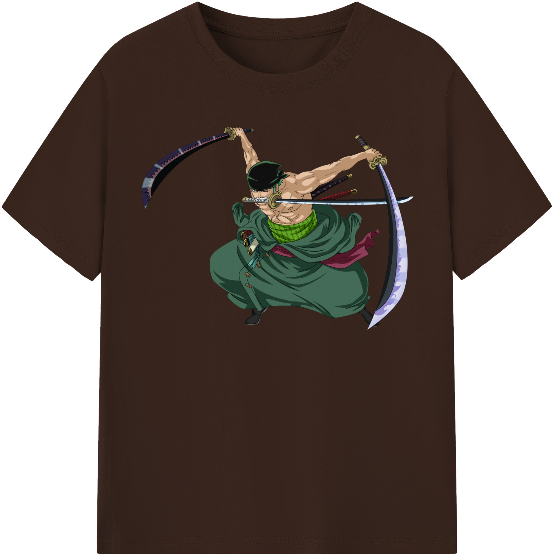 ワンピース ロロノア・ゾロ ONE PIECE Roronoa Zoro 綿100％半袖Tシャツ（フロントプリント）