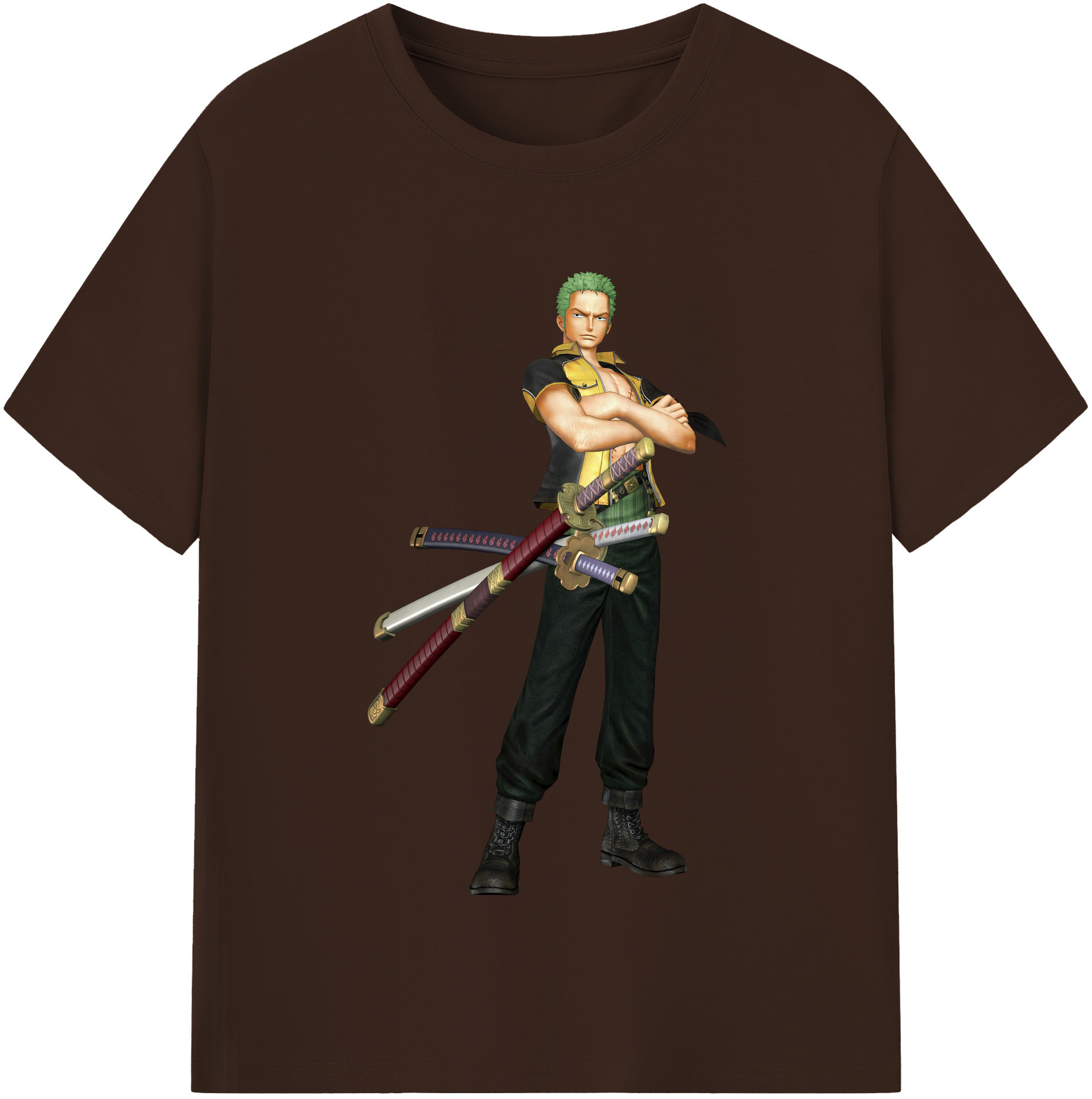 ワンピース ロロノア・ゾロ ONE PIECE Roronoa Zoro 綿100％半袖Tシャツ（フロントプリント）