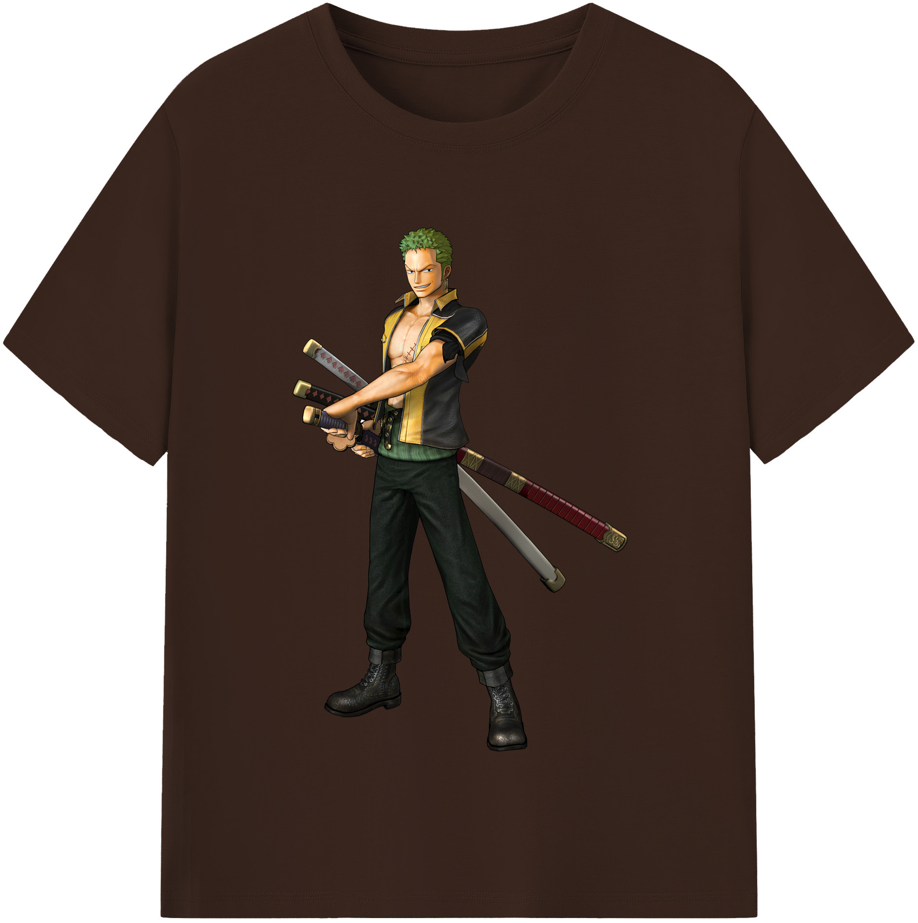 （画像用） ワンピース ロロノア・ゾロ ONE PIECE Roronoa Zoro 綿100％半袖Tシャツ（フロントプリント）