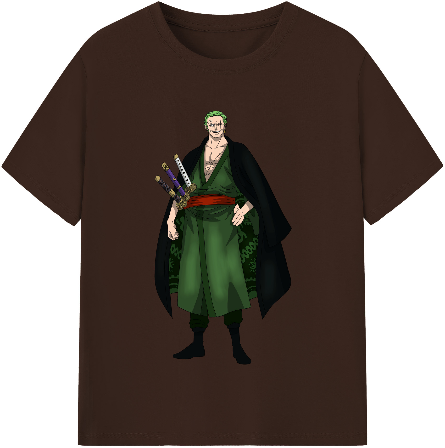 ワンピース ロロノア・ゾロ ONE PIECE Roronoa Zoro 綿100％半袖Tシャツ（フロントプリント）