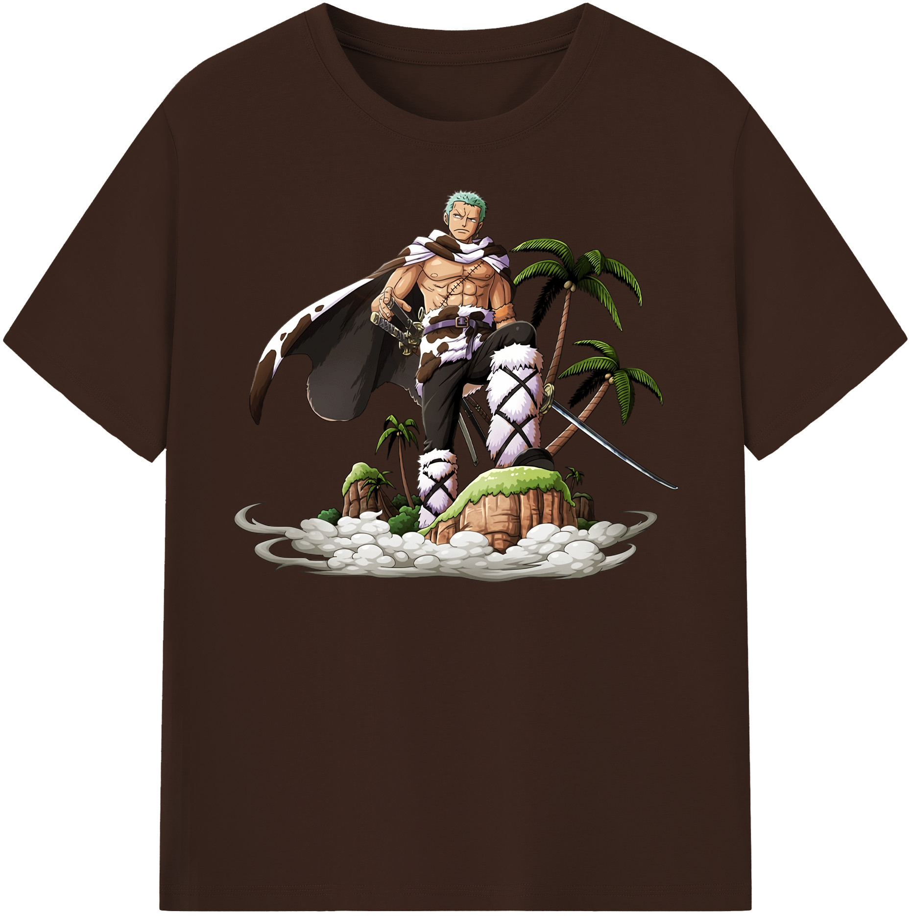 ワンピース ロロノア・ゾロ ONE PIECE Roronoa Zoro 綿100％半袖Tシャツ（フロントプリント）