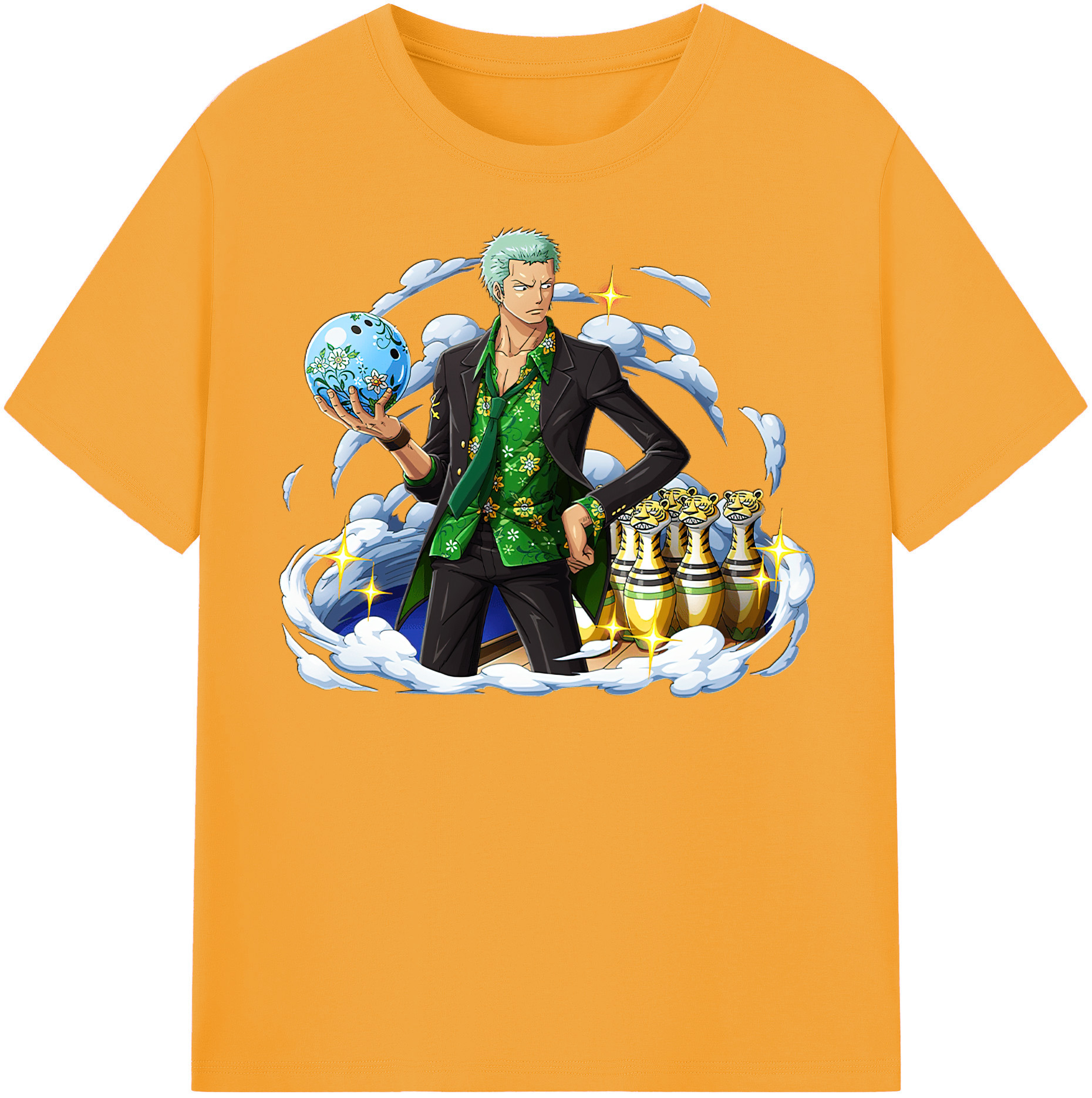 ワンピース ロロノア・ゾロ ONE PIECE Roronoa Zoro 綿100％半袖Tシャツ（フロントプリント）