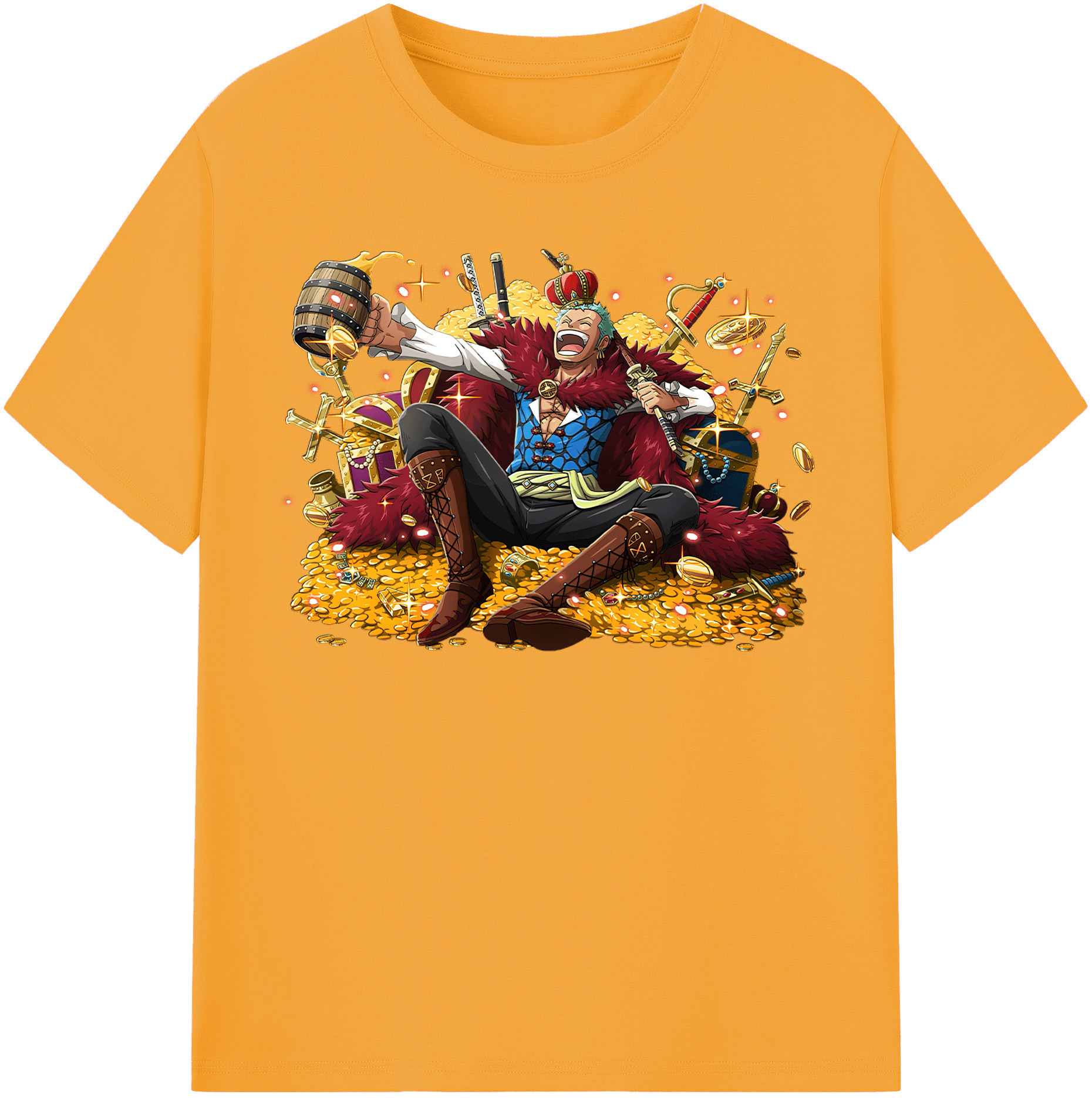 ワンピース ロロノア・ゾロ ONE PIECE Roronoa Zoro 綿100％半袖Tシャツ（フロントプリント）