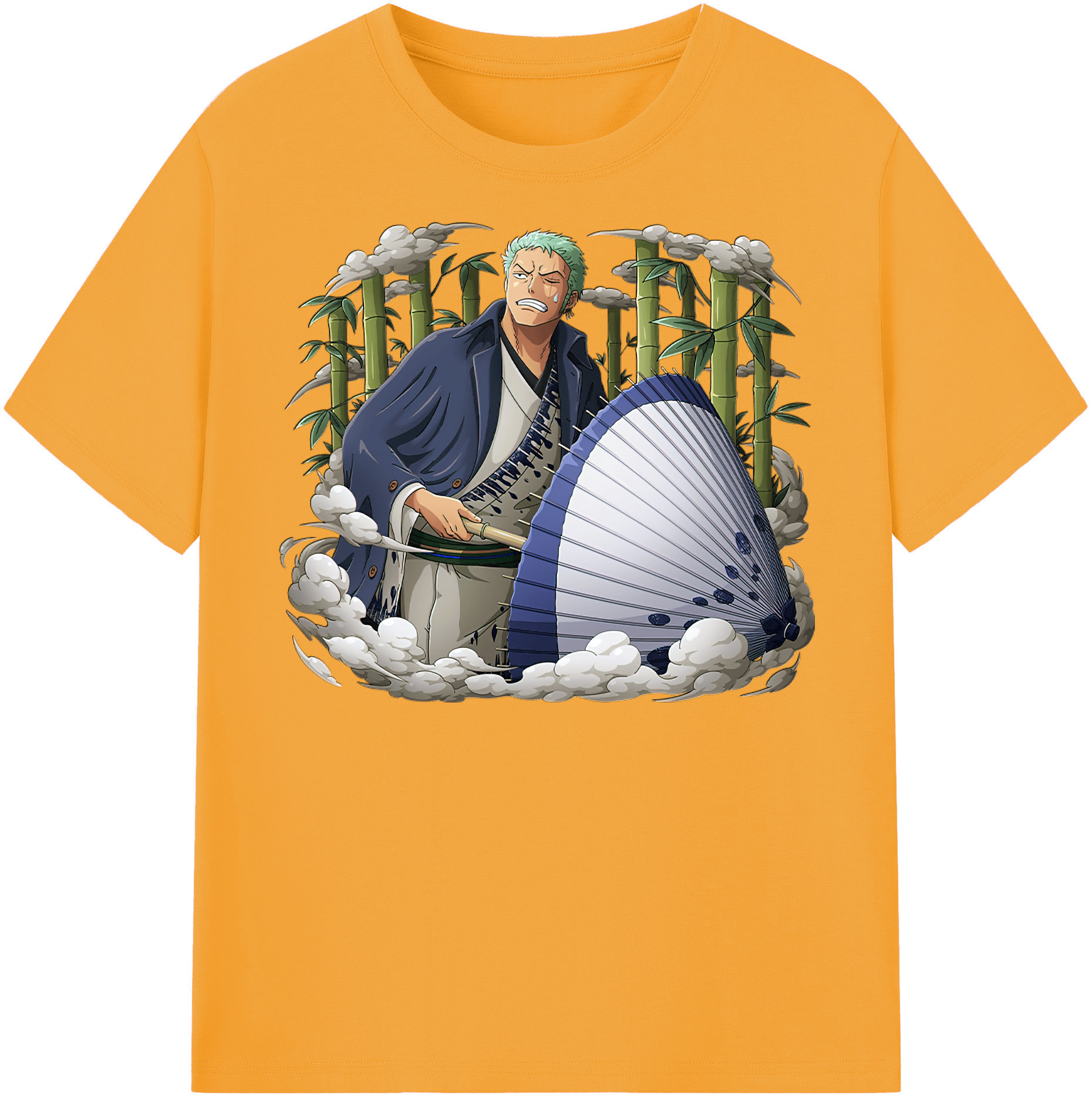 ワンピース ロロノア・ゾロ ONE PIECE Roronoa Zoro 綿100％半袖Tシャツ（フロントプリント）