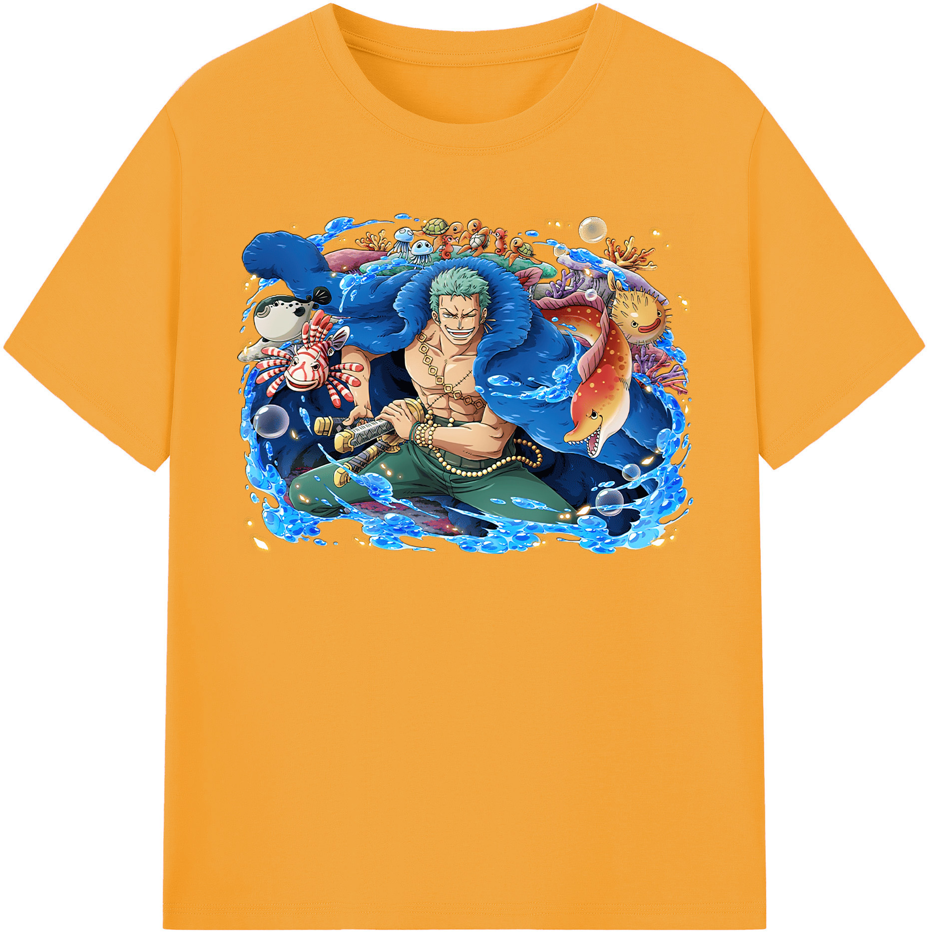 （画像用） ワンピース ロロノア・ゾロ ONE PIECE Roronoa Zoro 綿100％半袖Tシャツ（フロントプリント）