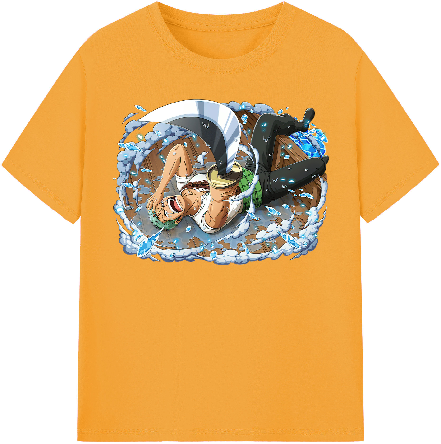 ワンピース ロロノア・ゾロ ONE PIECE Roronoa Zoro 綿100％半袖Tシャツ（フロントプリント）