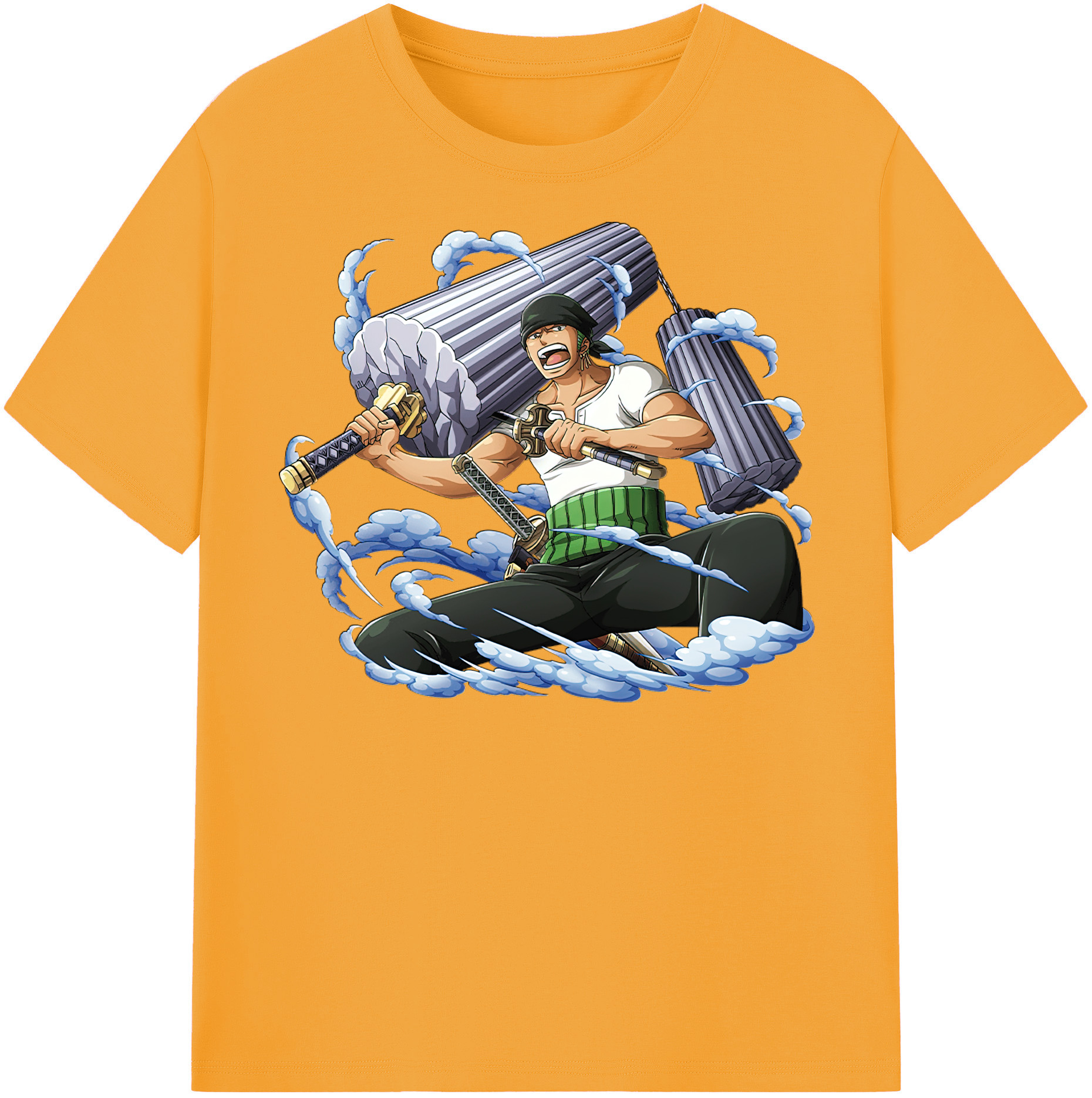 ワンピース ロロノア・ゾロ ONE PIECE Roronoa Zoro 綿100％半袖Tシャツ（フロントプリント）