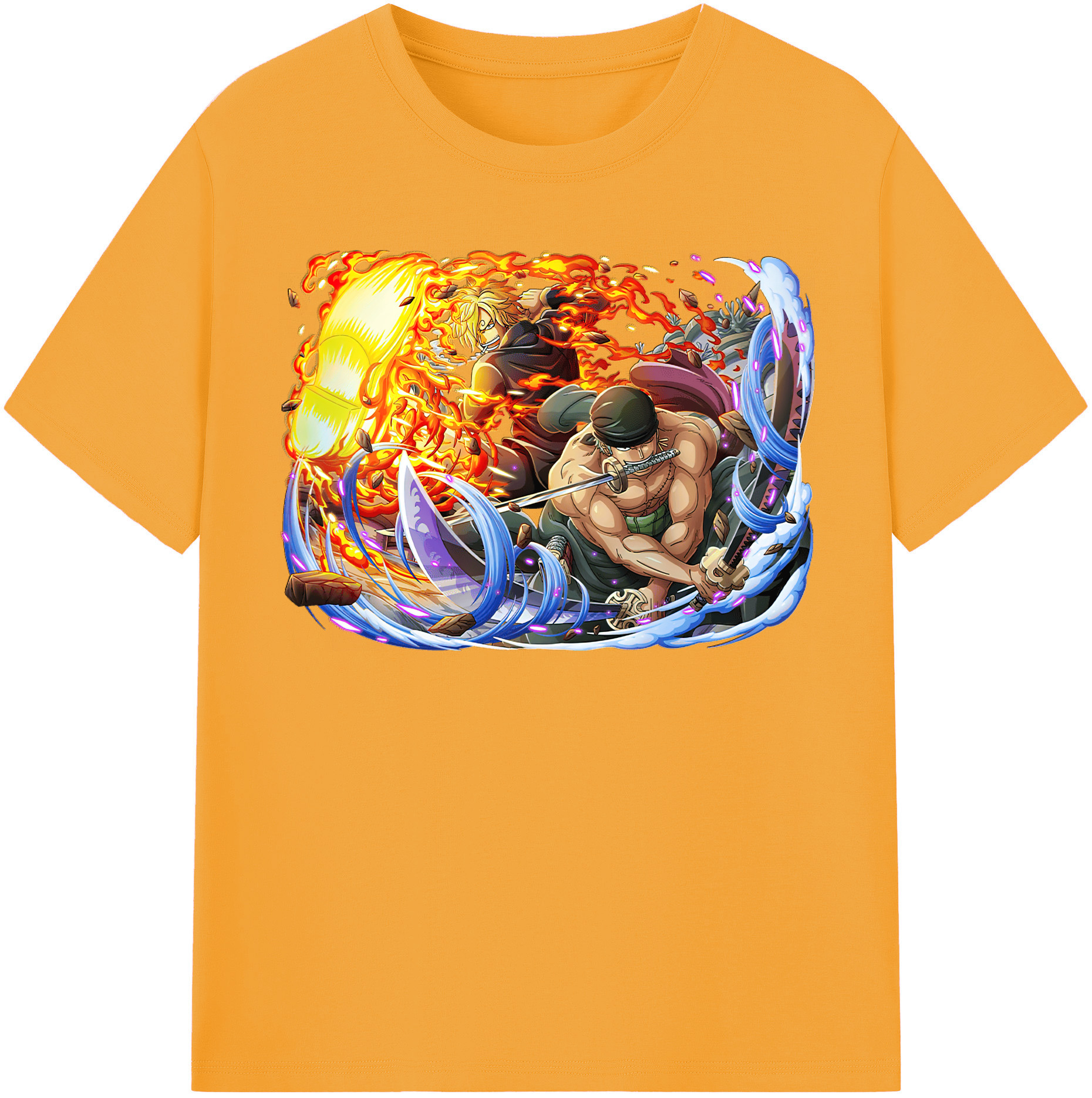 ワンピース ロロノア・ゾロ ONE PIECE Roronoa Zoro 綿100％半袖Tシャツ（フロントプリント）