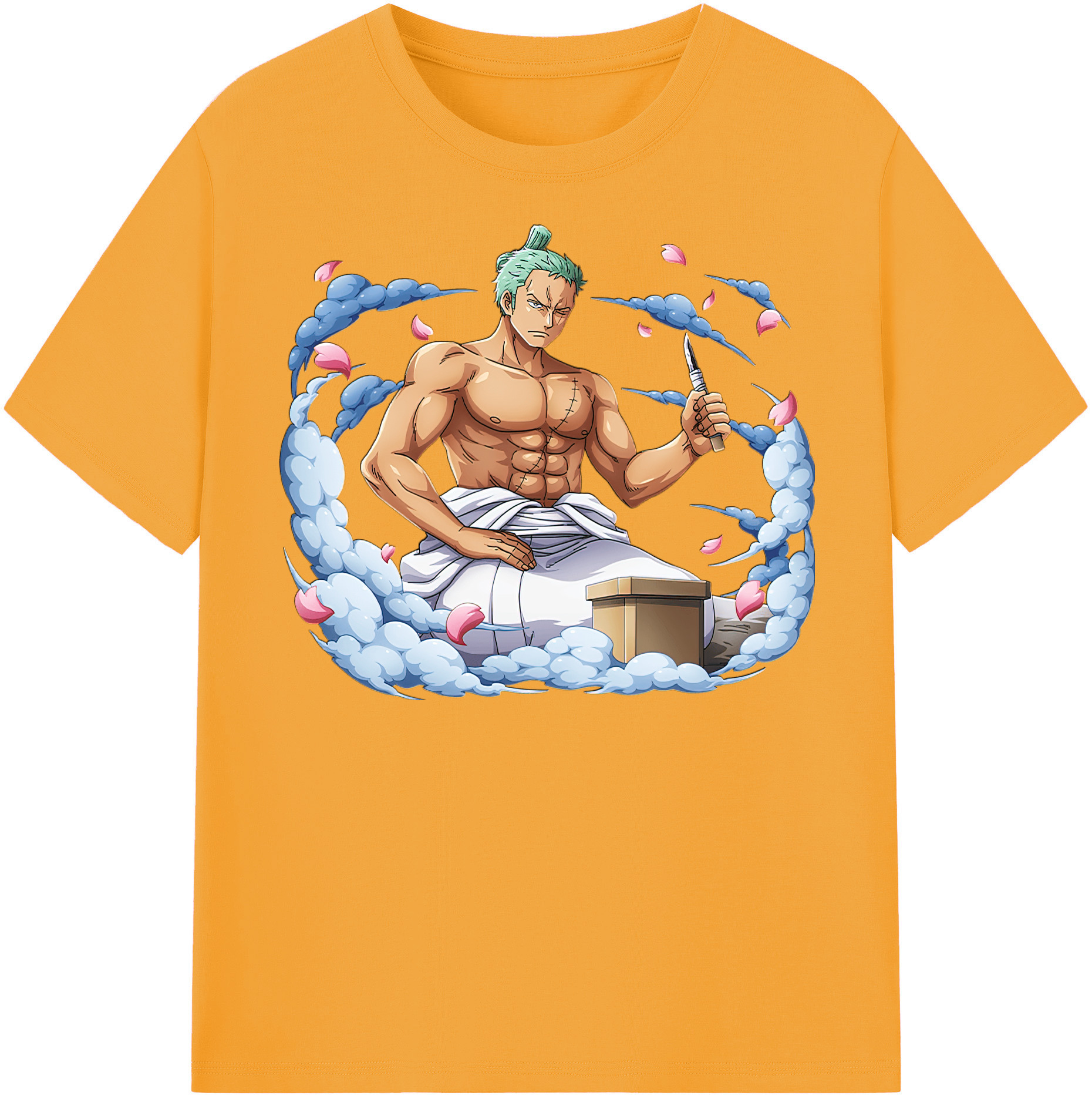 ワンピース ロロノア・ゾロ ONE PIECE Roronoa Zoro 綿100％半袖Tシャツ（フロントプリント）