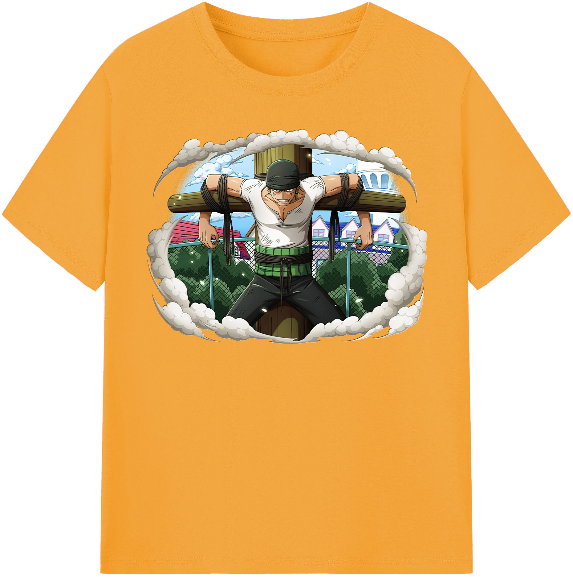 ワンピース ロロノア・ゾロ ONE PIECE Roronoa Zoro 綿100％半袖Tシャツ（フロントプリント）
