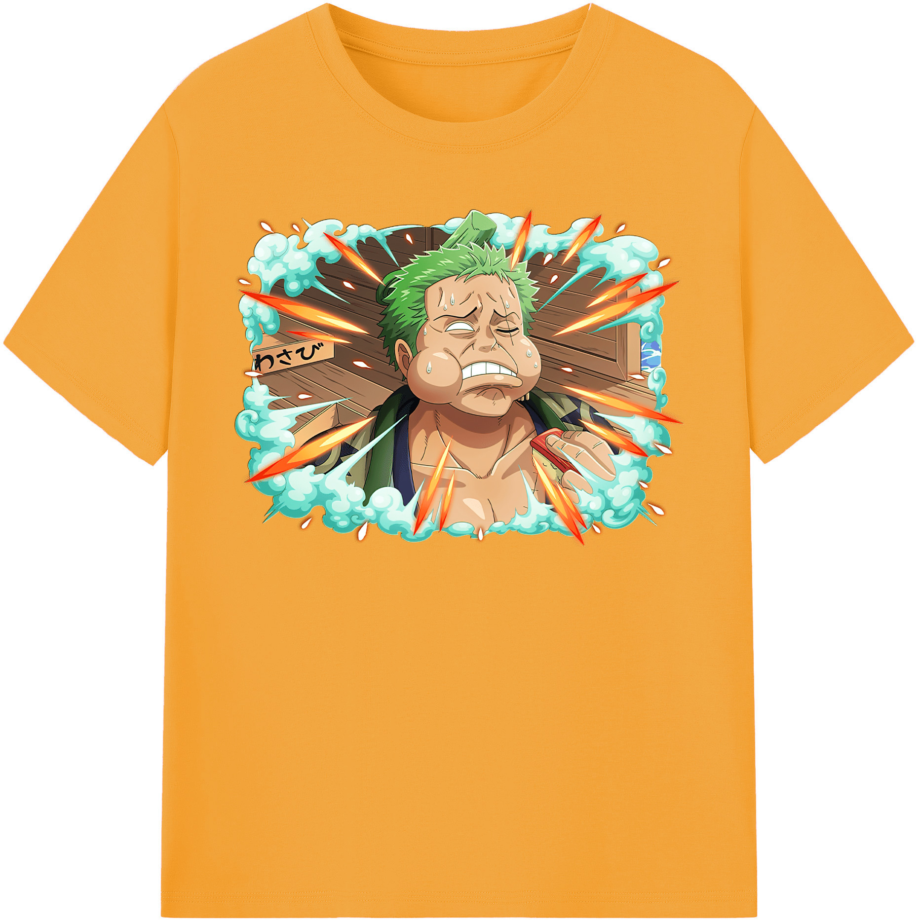 ワンピース ロロノア・ゾロ ONE PIECE Roronoa Zoro 綿100％半袖Tシャツ（フロントプリント）