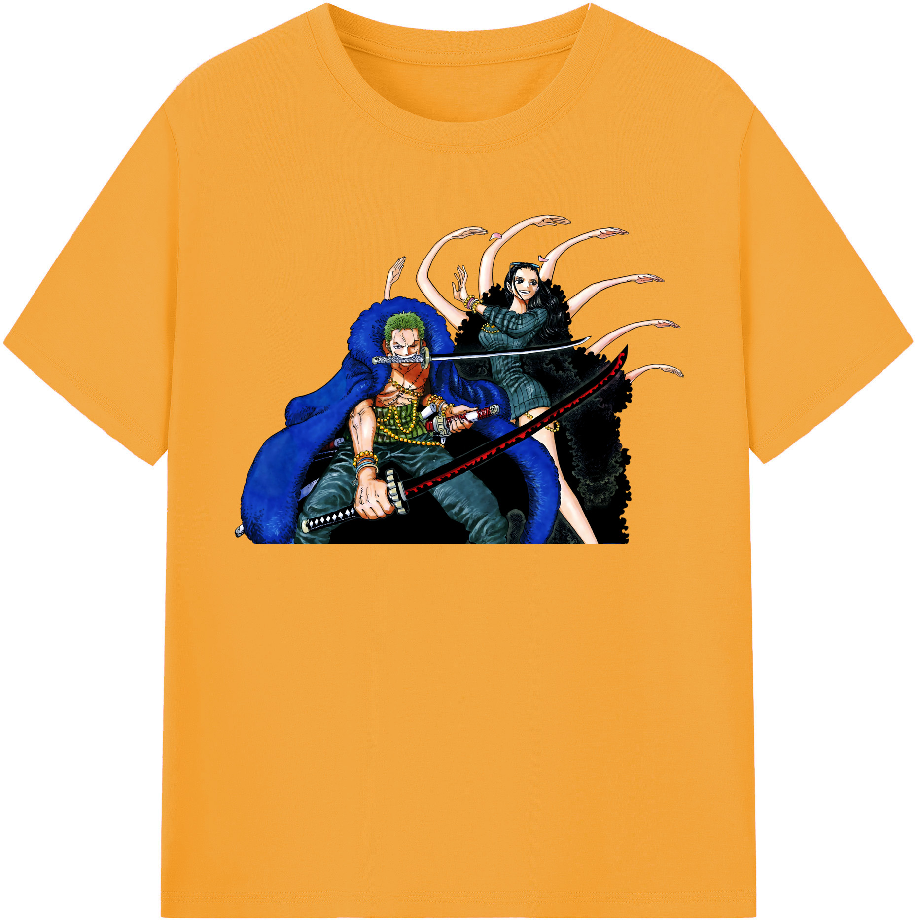 ワンピース ロロノア・ゾロ ONE PIECE Roronoa Zoro 綿100％半袖Tシャツ（フロントプリント）