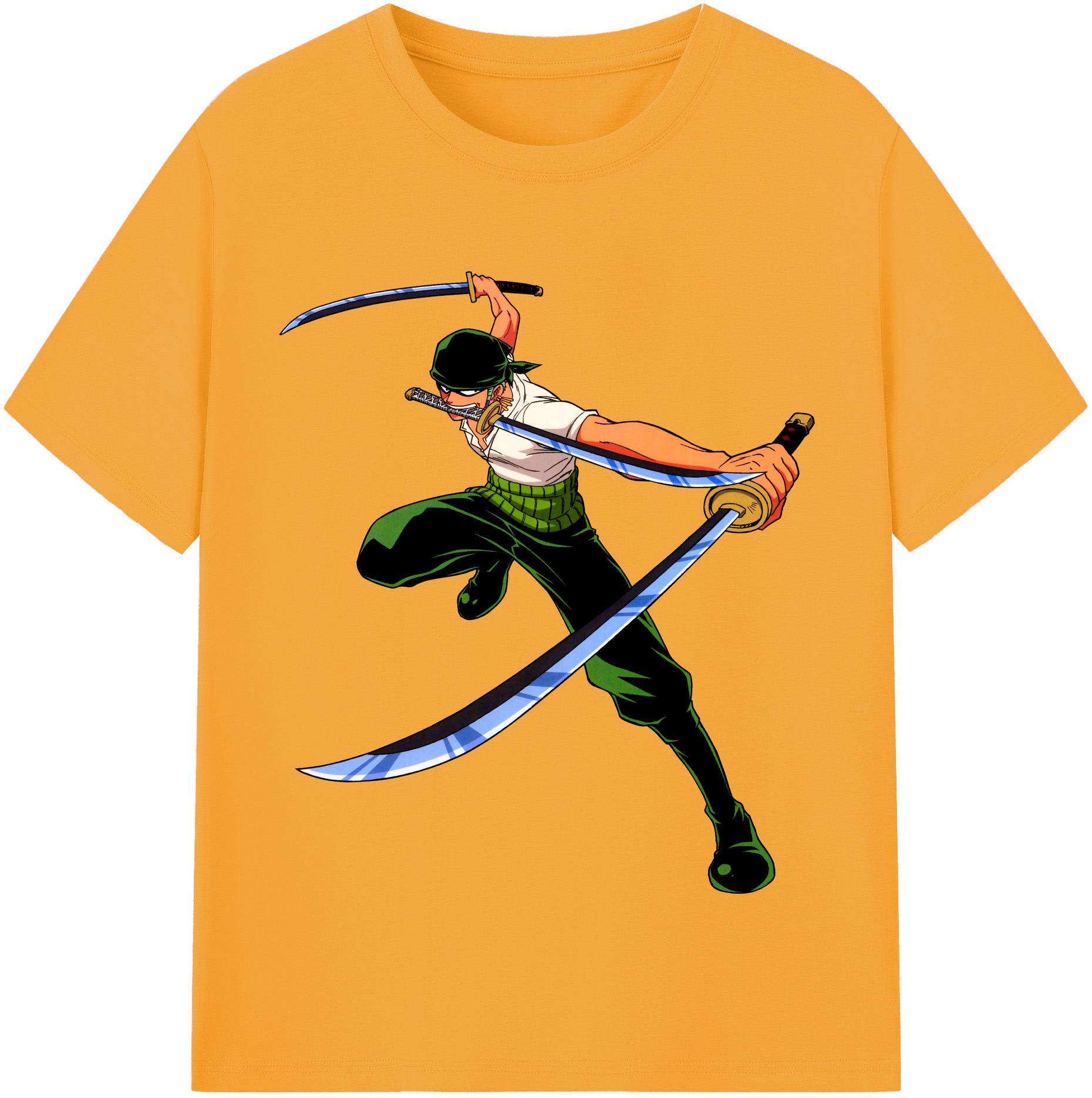 ワンピース ロロノア・ゾロ ONE PIECE Roronoa Zoro 綿100％半袖Tシャツ（フロントプリント）