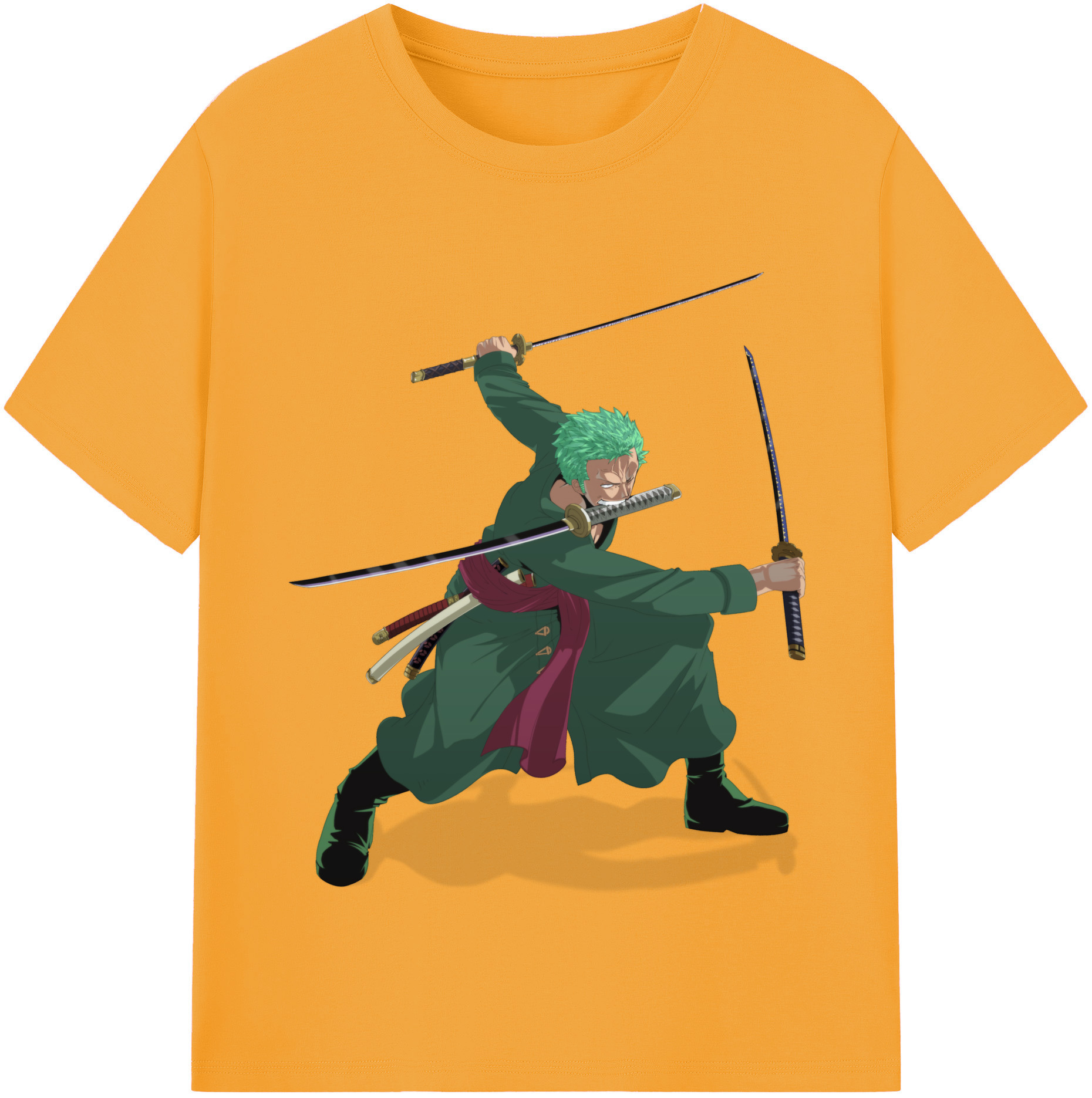 ワンピース ロロノア・ゾロ ONE PIECE Roronoa Zoro 綿100％半袖Tシャツ（フロントプリント）