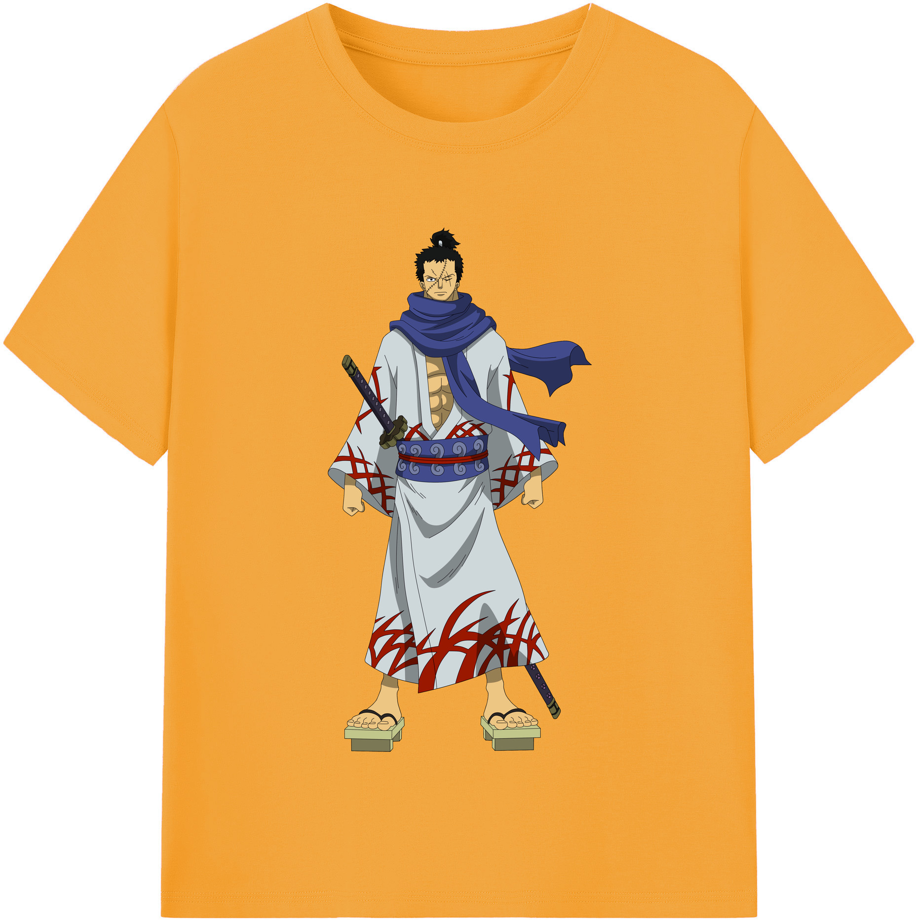ワンピース ロロノア・ゾロ ONE PIECE Roronoa Zoro 綿100％半袖Tシャツ（フロントプリント）