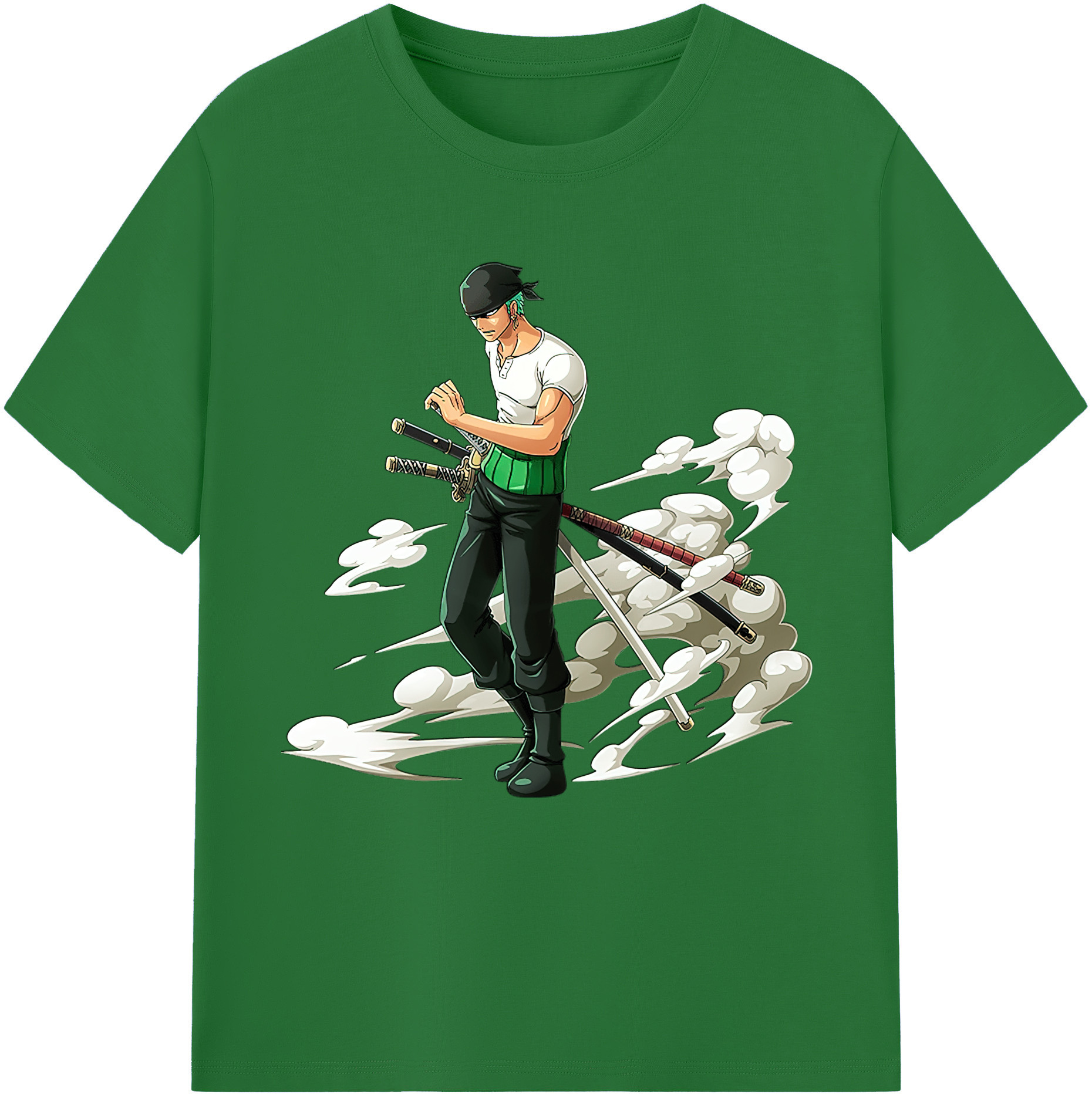 ワンピース ロロノア・ゾロ ONE PIECE Roronoa Zoro 綿100％半袖Tシャツ（フロントプリント）