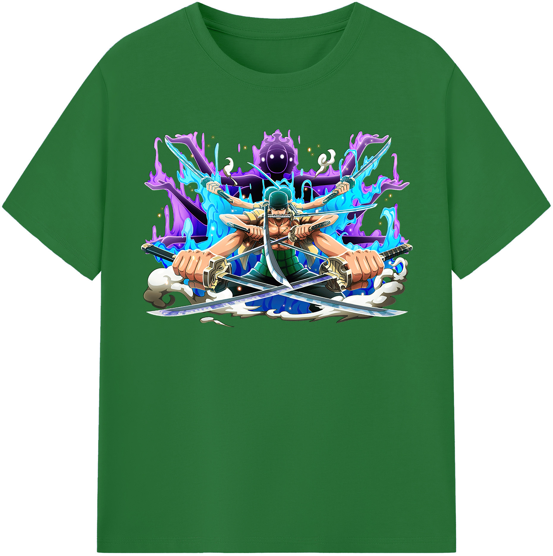ワンピース ロロノア・ゾロ ONE PIECE Roronoa Zoro 綿100％半袖Tシャツ（フロントプリント）