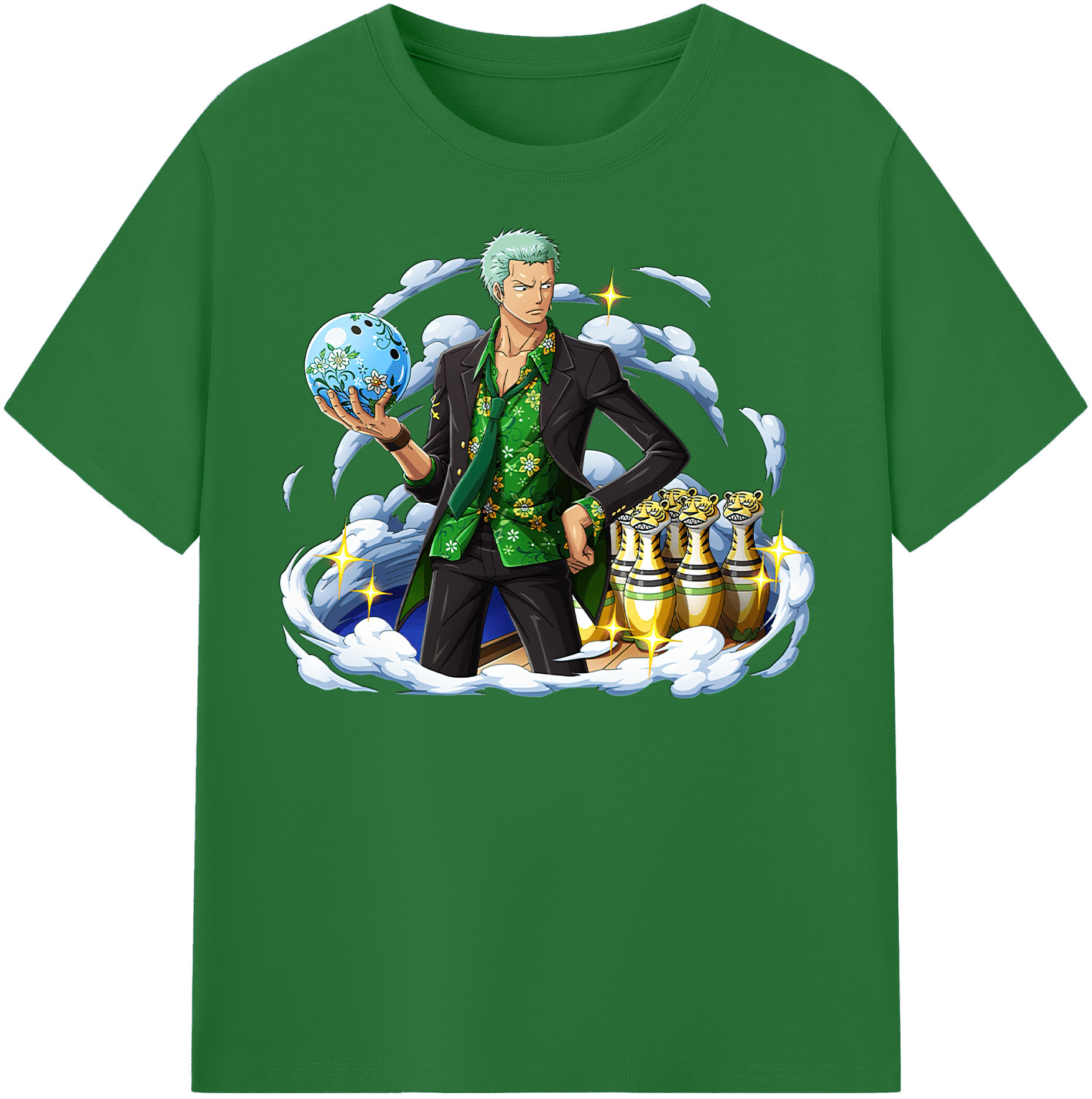 ワンピース ロロノア・ゾロ ONE PIECE Roronoa Zoro 綿100％半袖Tシャツ（フロントプリント）